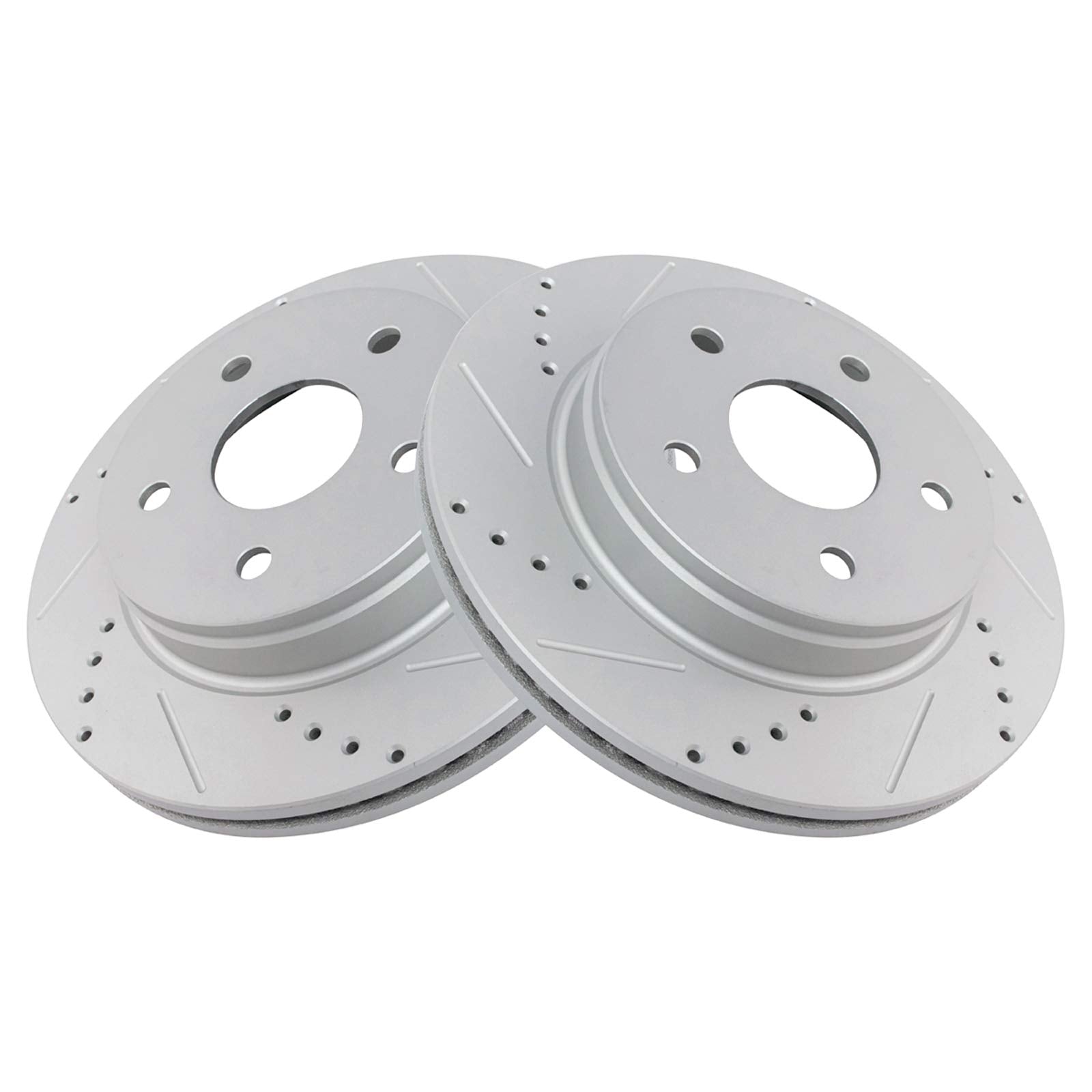 Trq Front Performance Brake Rotors Set Premium G-Coated Compatible With 2007-2009 Chrysler Aspen 2004-2009 Dodge Durango 2002-20