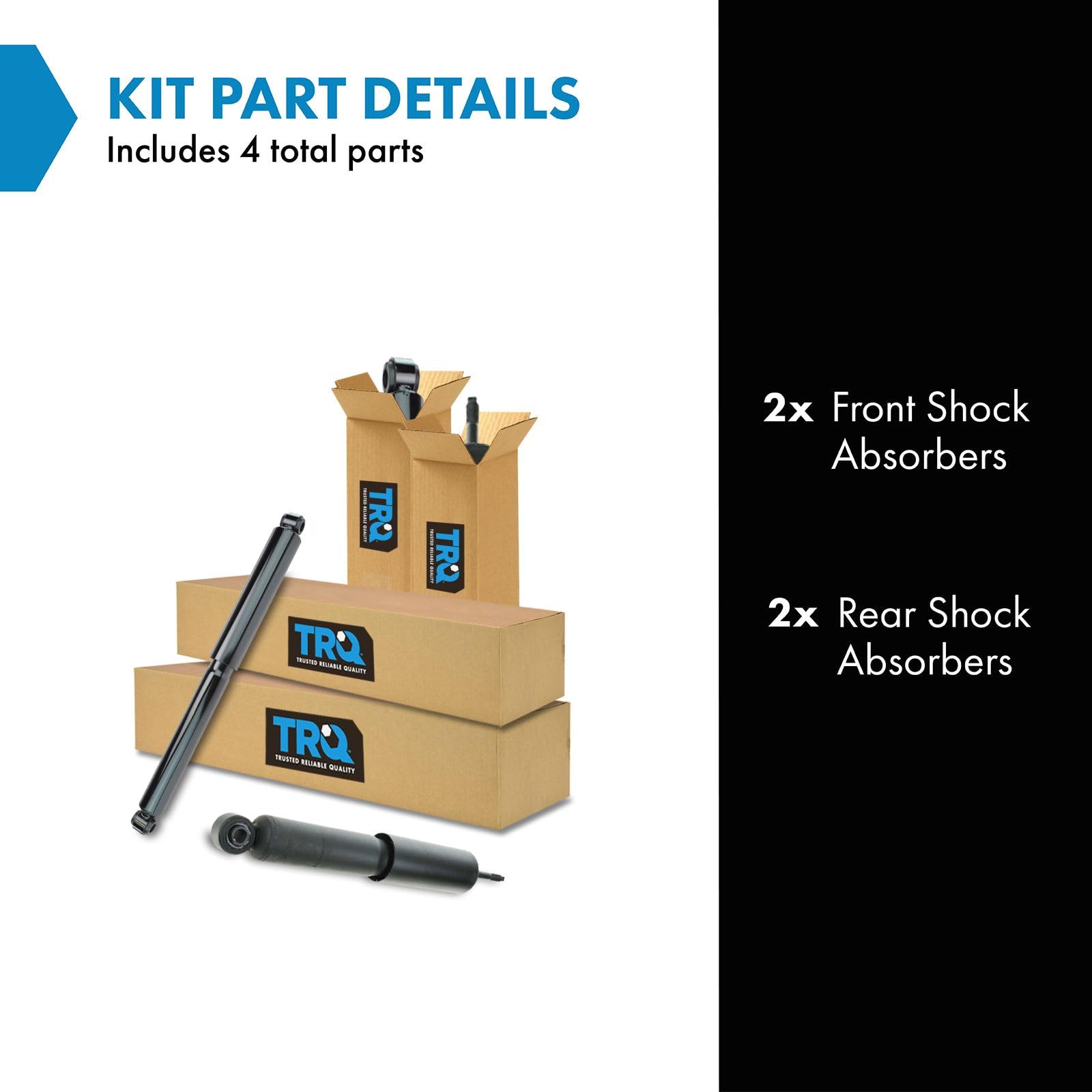 Trq Front And Rear Shock Absorber Set Compatible With 2000-2001 Nissan Frontier 2000-2004 Xterra