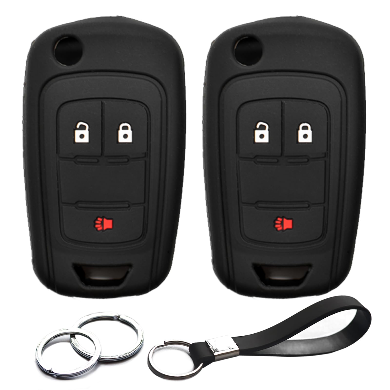 Infipar 2Pcs Compatible With Buick Regal Lacrosse Encore Allure Chevy Chevrolet Equinox Orlando Sonic Spark Trax Gmc Terrain Key