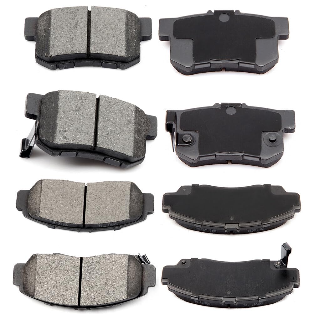 Eccpp D536-7418 D787-7656 Rear & Front Ceramic Disc Brake Pad Set Fit For Acura Cl 2001-2003,For Acura Rl 1999-2004,For Acura Tl
