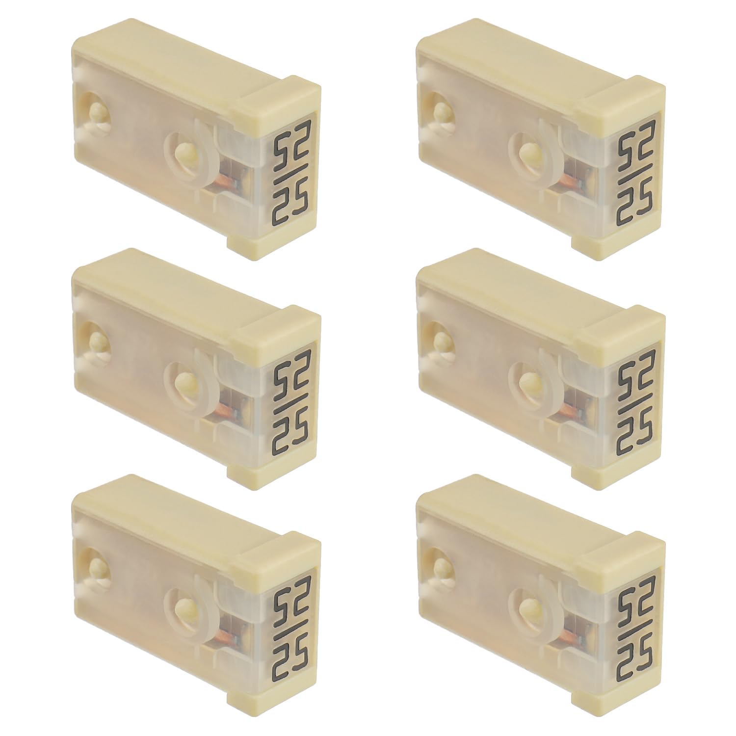 EPLZON 25A 32V Mini Automotive MCASE Shaped Cartridge Fuse Kit(Pack of 6pcs,25A)