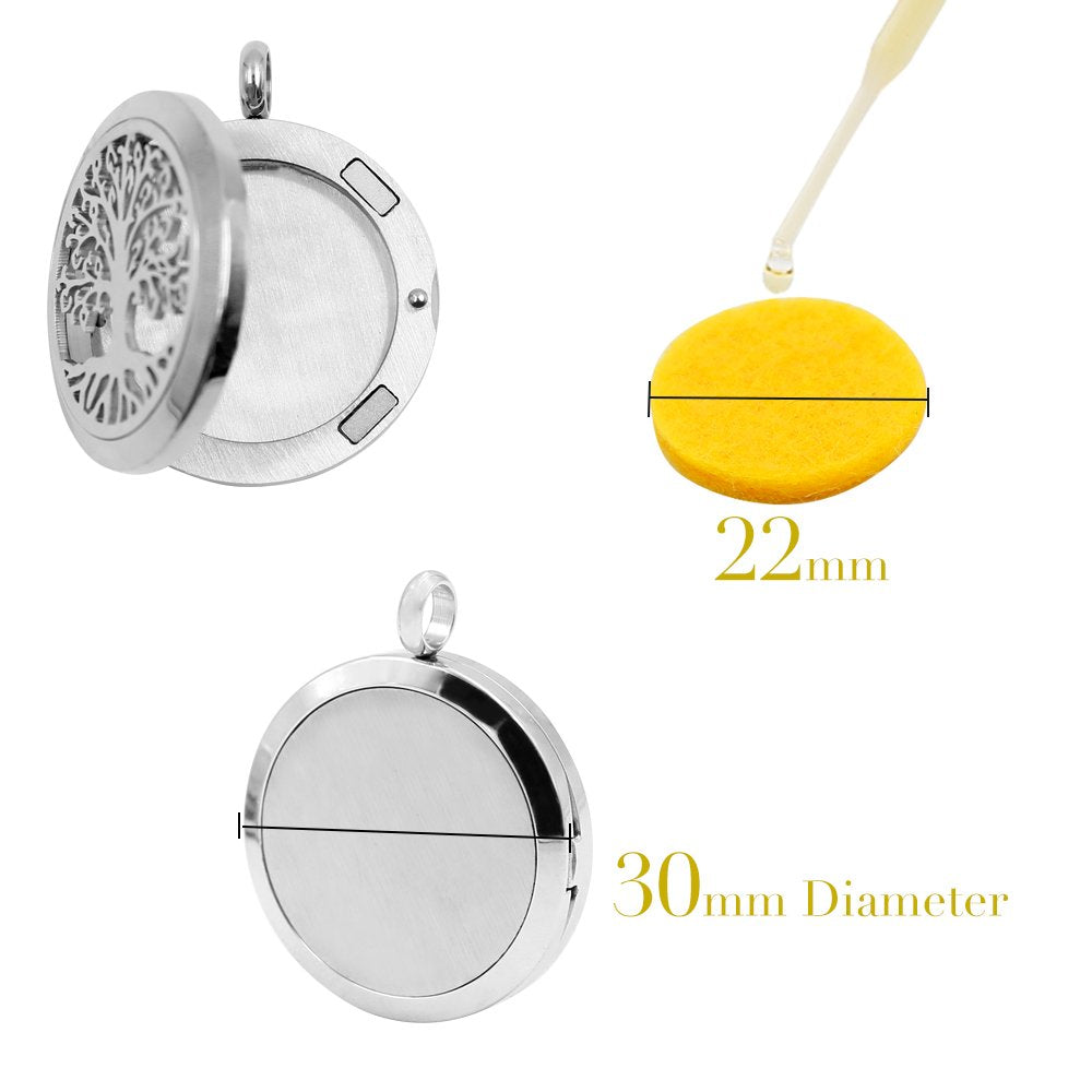 Royaroma 22Mm Replacement Refill Pads(60Pcs) For 30Mm Stainless Steel Essential Oil Diffuser Necklace Pendant Locket Car Diffuse