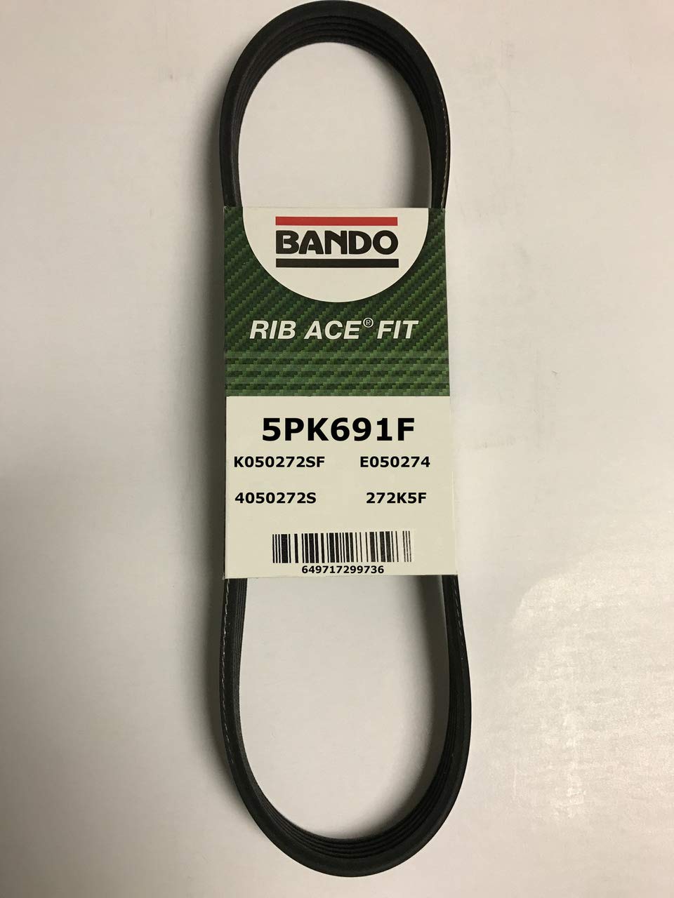 Bando 5Pk691F Serpentine Belt Fit Mazda 3 (2006-2007,2010-2013), Mazda 5 (2006-2007)