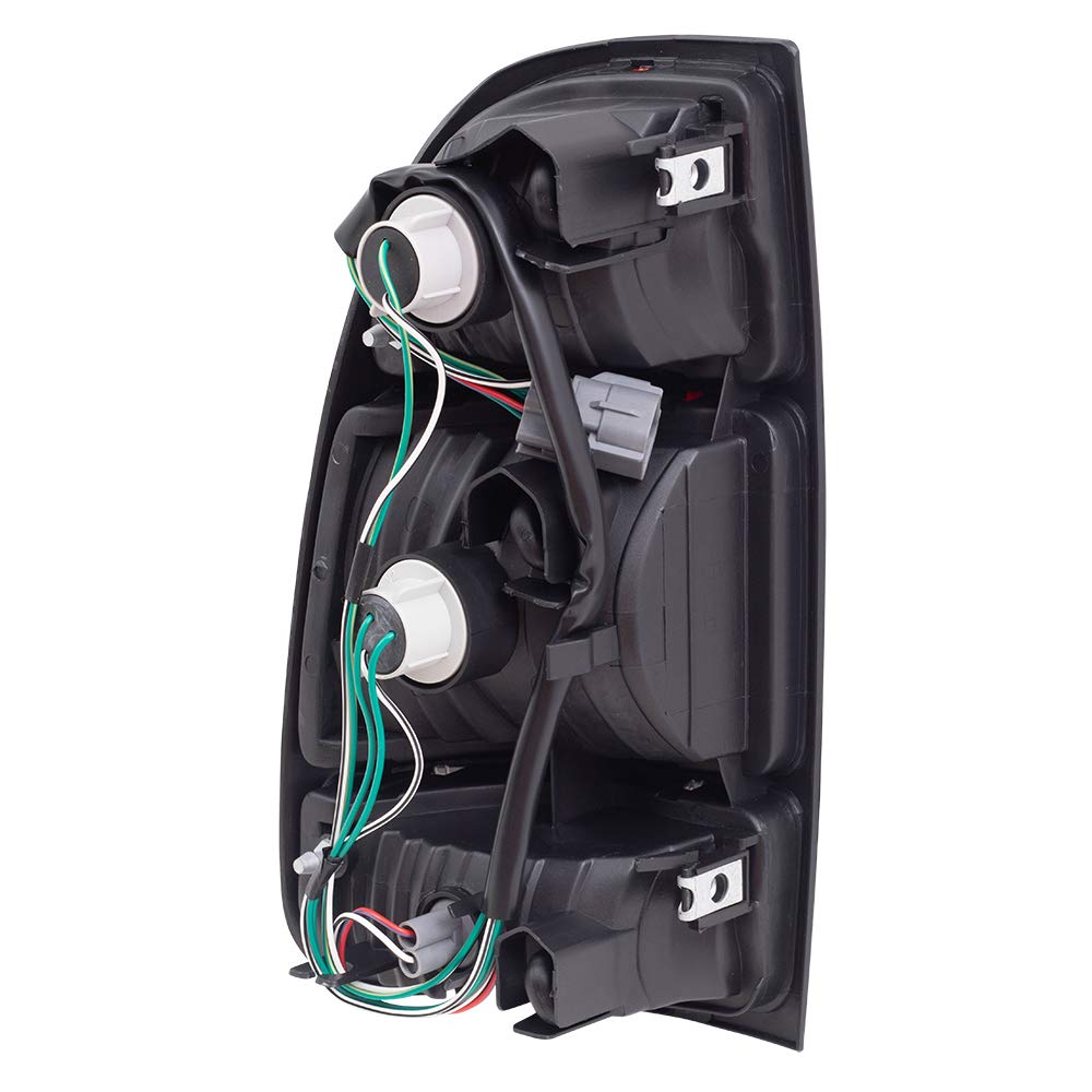 Brock Replacement Driver And Passenger Taillights Tail Lamps With Amber-Red-Clear Lens Compatible With 2000-2006 Tundra Pickup T