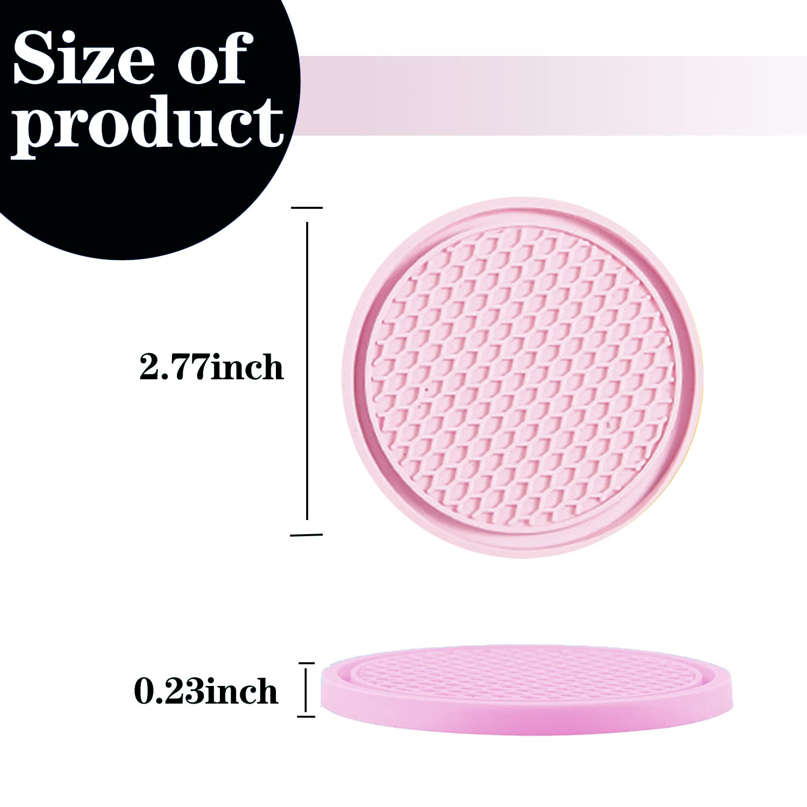 Sodcay 4 Pcs Car Cup Holder Inserts, Anti Slip Pvc Honeycomb Waterproof Fixed Tea Coasters, Universal For Vehicle Interior Cup M