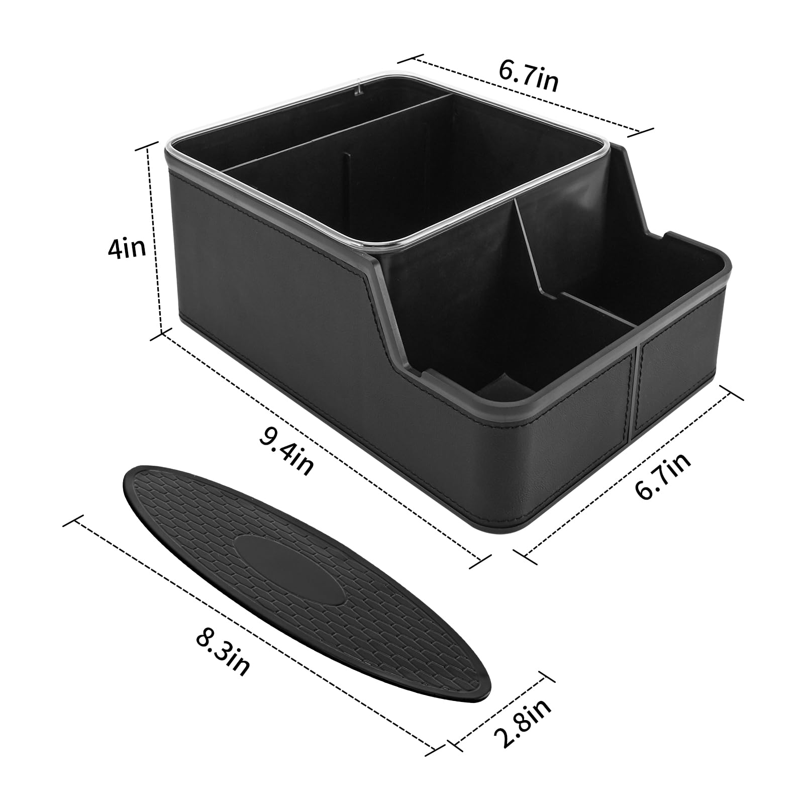 Keketuohai Car Storage Organizer Between Seats,Car Armrest Storage Box Back Seat Organizer With 3 Storage Compartments Car Inter