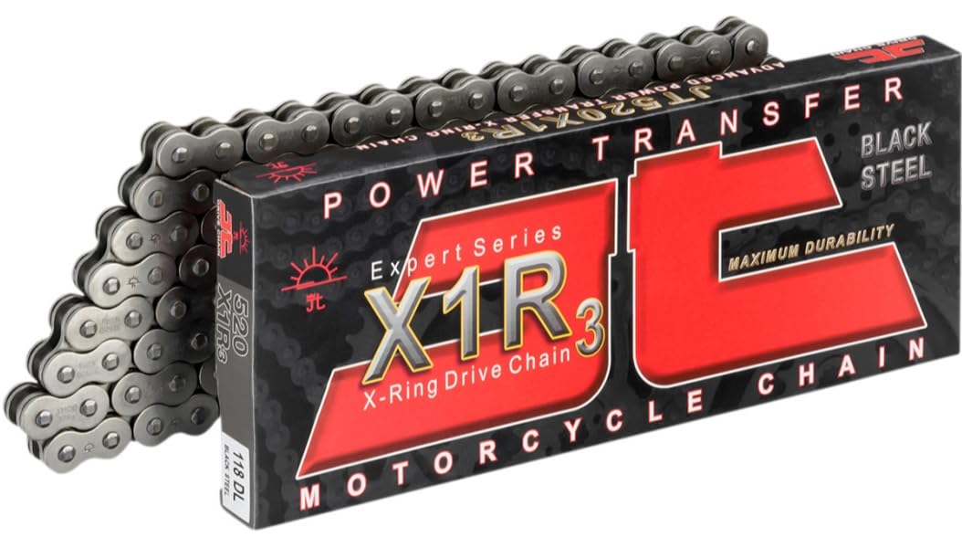 JT Chain JTC520X1R3106DL (520 Series) Black Steel 106 Link Heavy Duty X-Ring Chain with Connecting Link