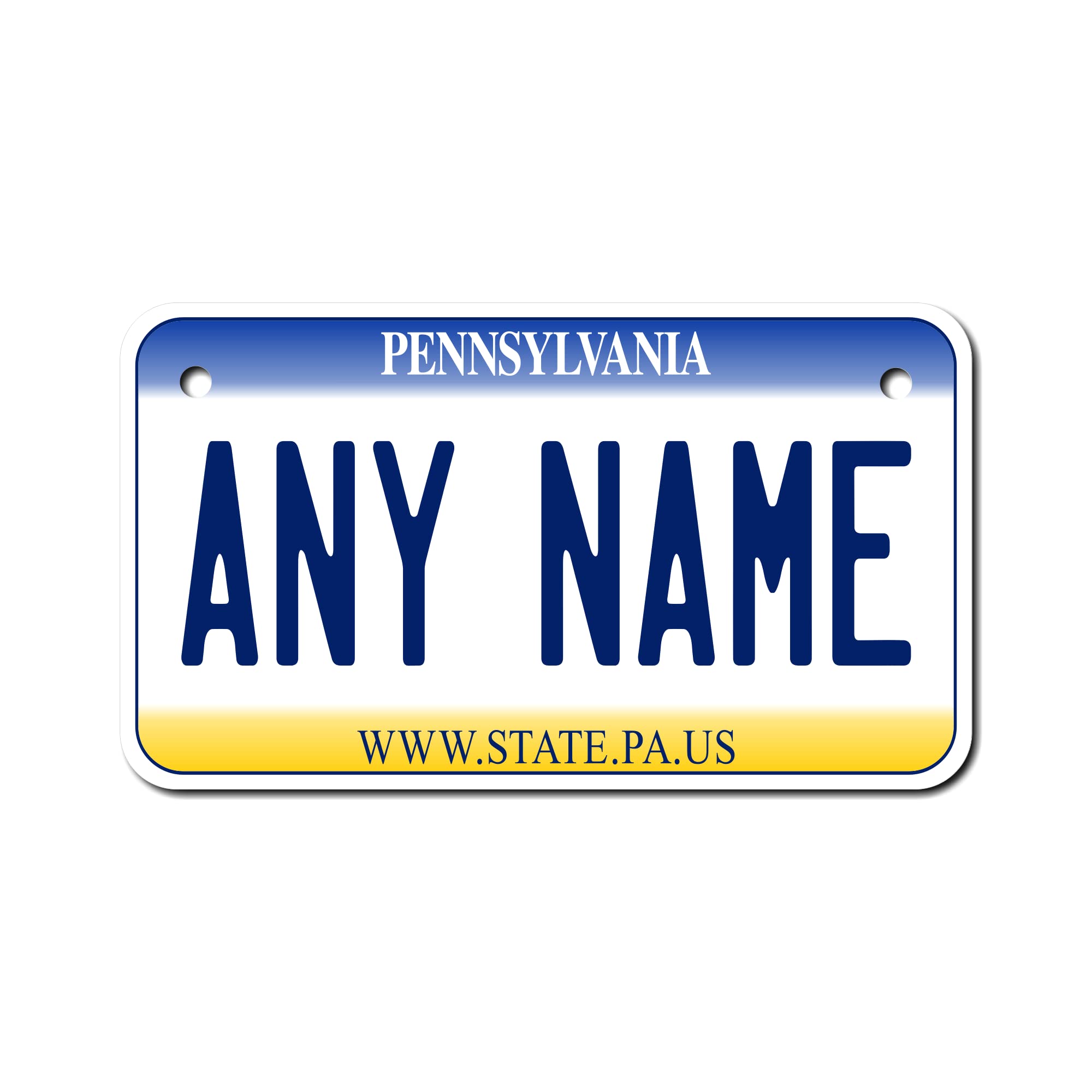 Teamlogo - Personalized Pennsylvania License Plate - Custom Aluminum Name, Text, Number Plate - Customized Golf Cart Accessories