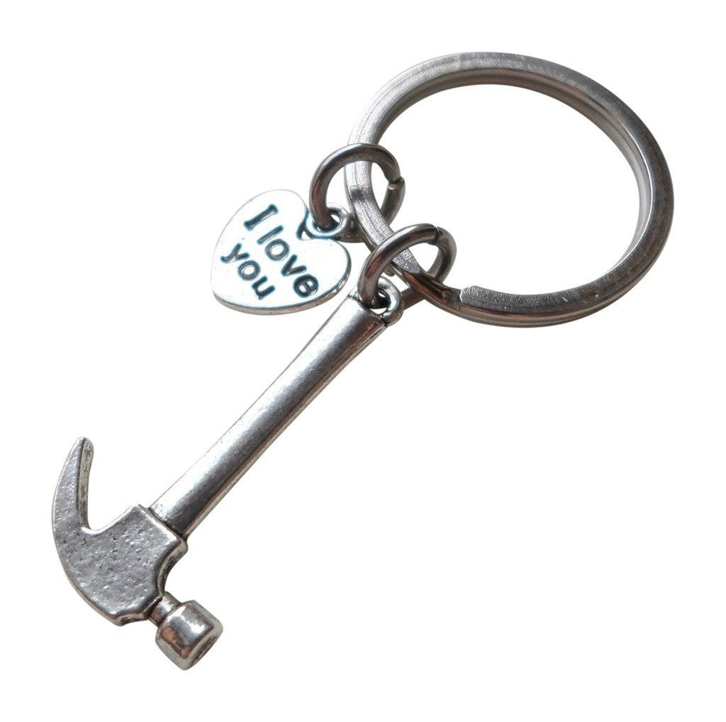 Jewelryeveryday Grandpa'S Hammer Keychain - My Grandpa Can Fix Anything; Gift Keychain