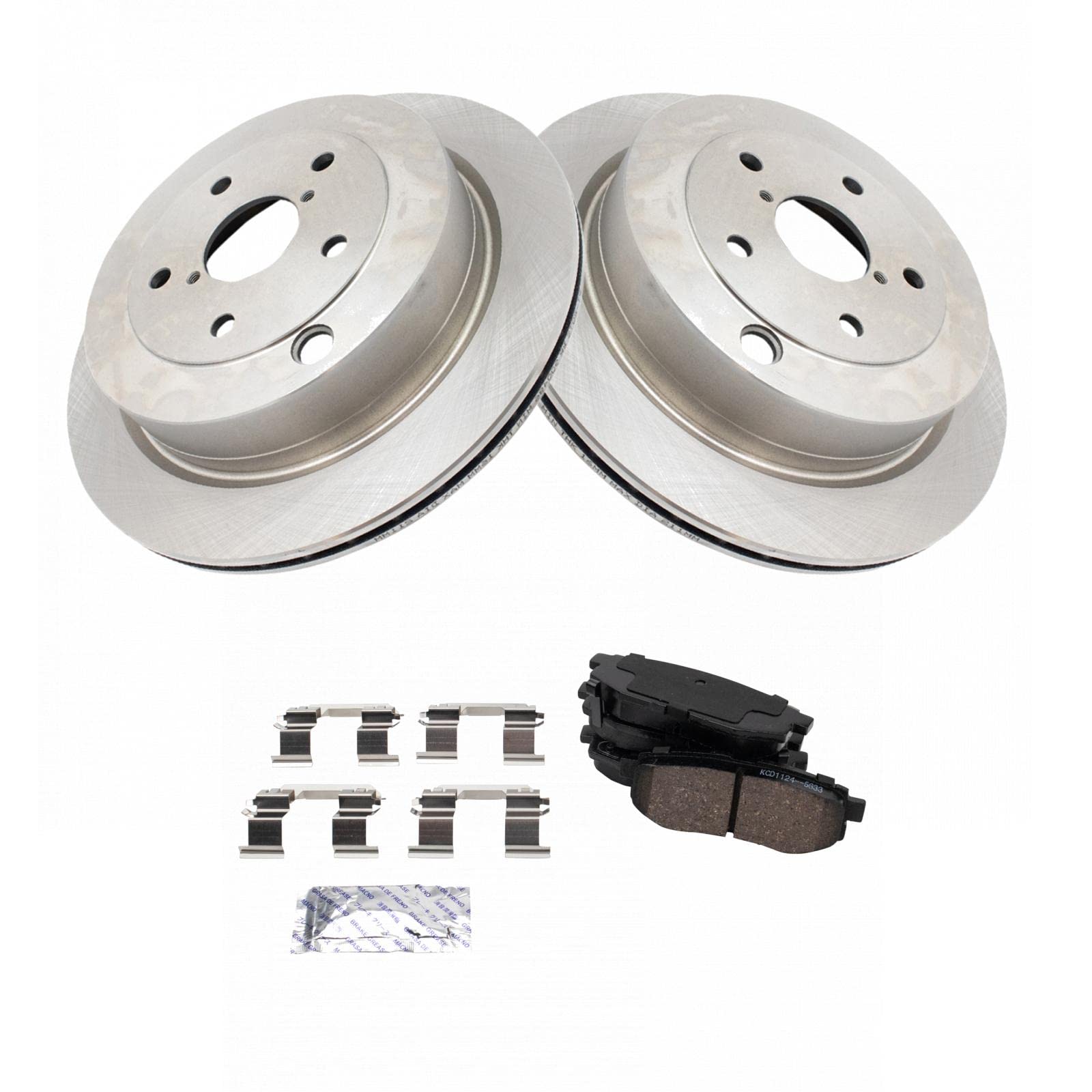 TRQ Rear Brake Pad & Rotor Kit Brake Pads Brake Rotor Ceramic Compatible with 2006-2007 Subaru B9 Tribeca 2008-2014 Tribeca