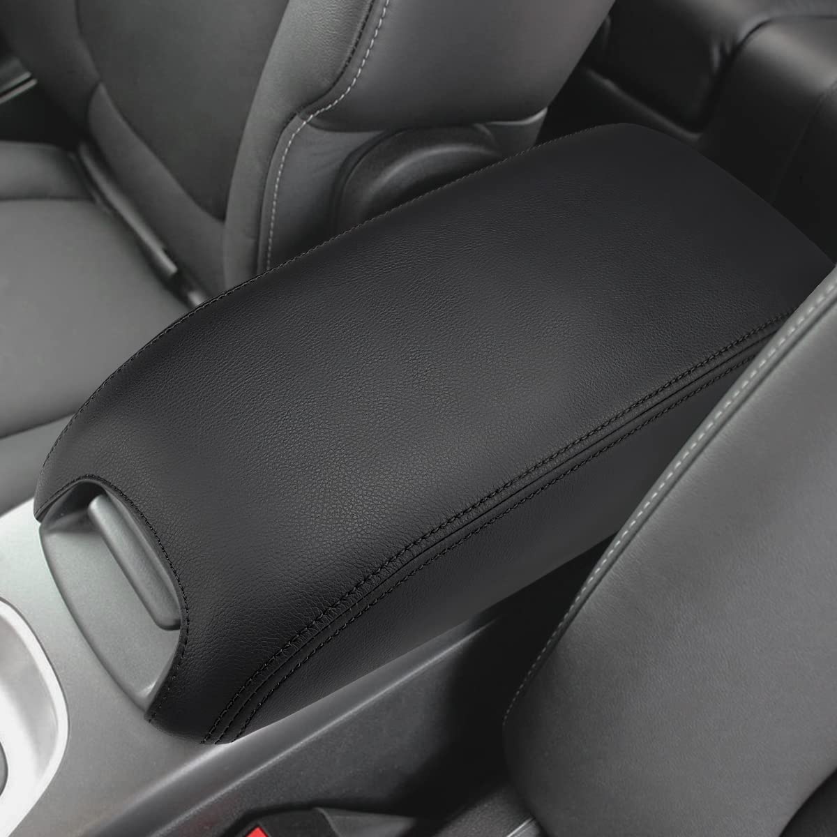 Intget Center Console Cover For 2011-2020 Dodge Journey Accessories Leather Middle Armrest Cover Arm Rest Box Lid Protector Car 