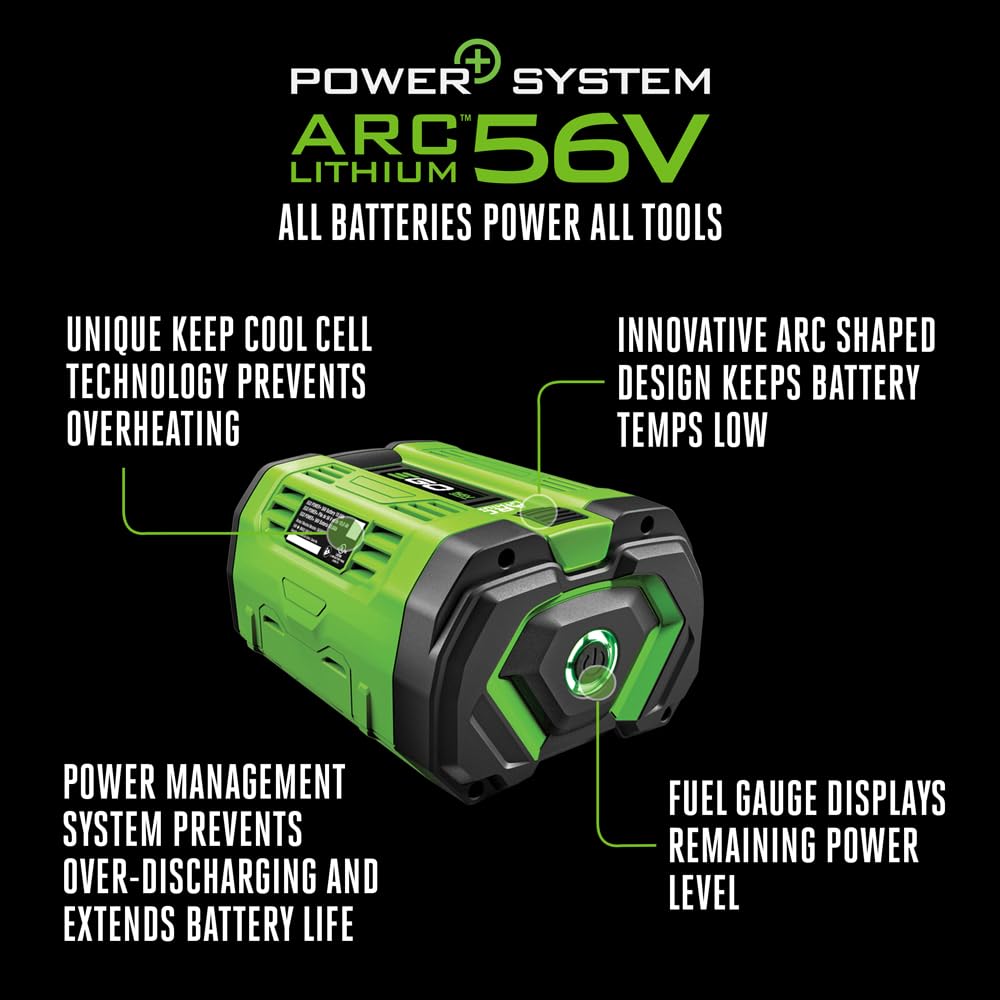 Ego Power+ Ba5600T 56-Volt 10.0 Ah Battery With Upgraded Fuel Gauge (3Rd Generation)