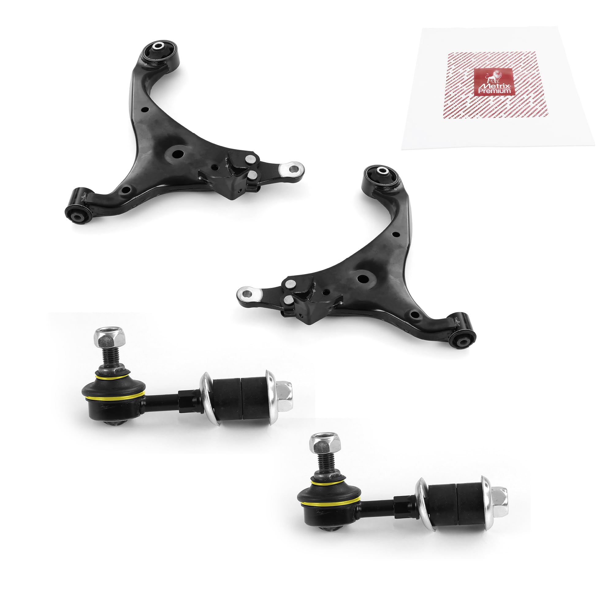 Metrix Premium Chassis Parts - 4 Pc Front L/R Lower Control Arm & Front L/R Sway Bar Stabilizer End Link Kit Fits 2006 Kia Optim