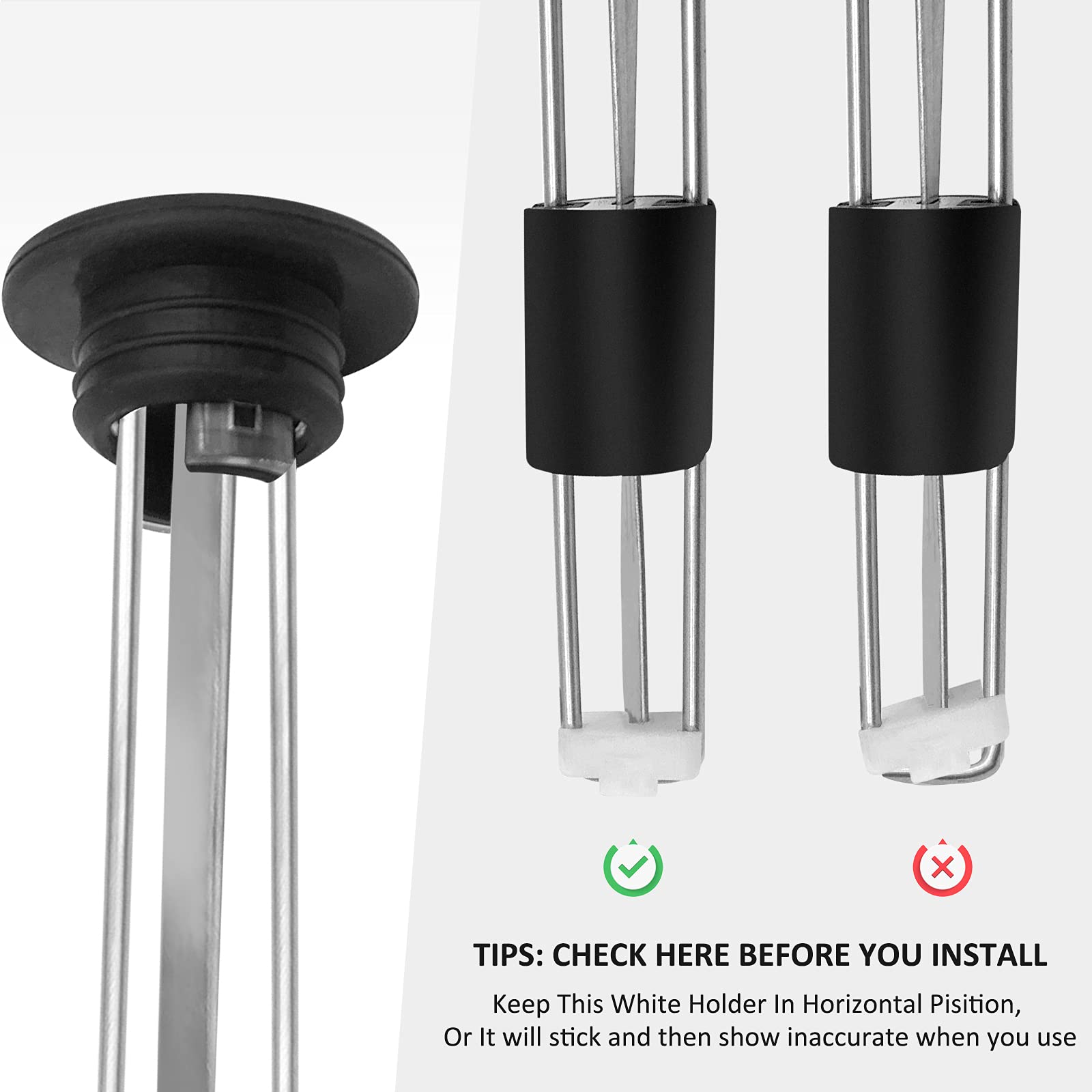 Fuel Gas Cap Gauge Meter for Yamaha Kodiak 400 Kodiak 450 Grizzly 400 Grizzly 450 YFM400 YFM450 (OEM# 5GH-24260-11-00 5GH-24260-