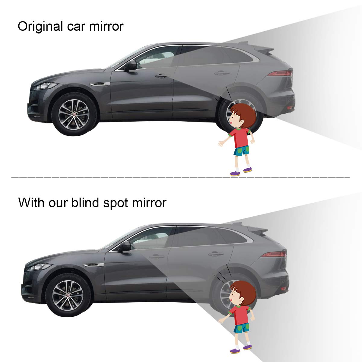 Pomfw Blind Spot Mirror, 2 Inch Rearview Convex Side Mirrors For Cars Suv Truck Van Stick On 3M Adhesive, Rear View Hd Glass Fra