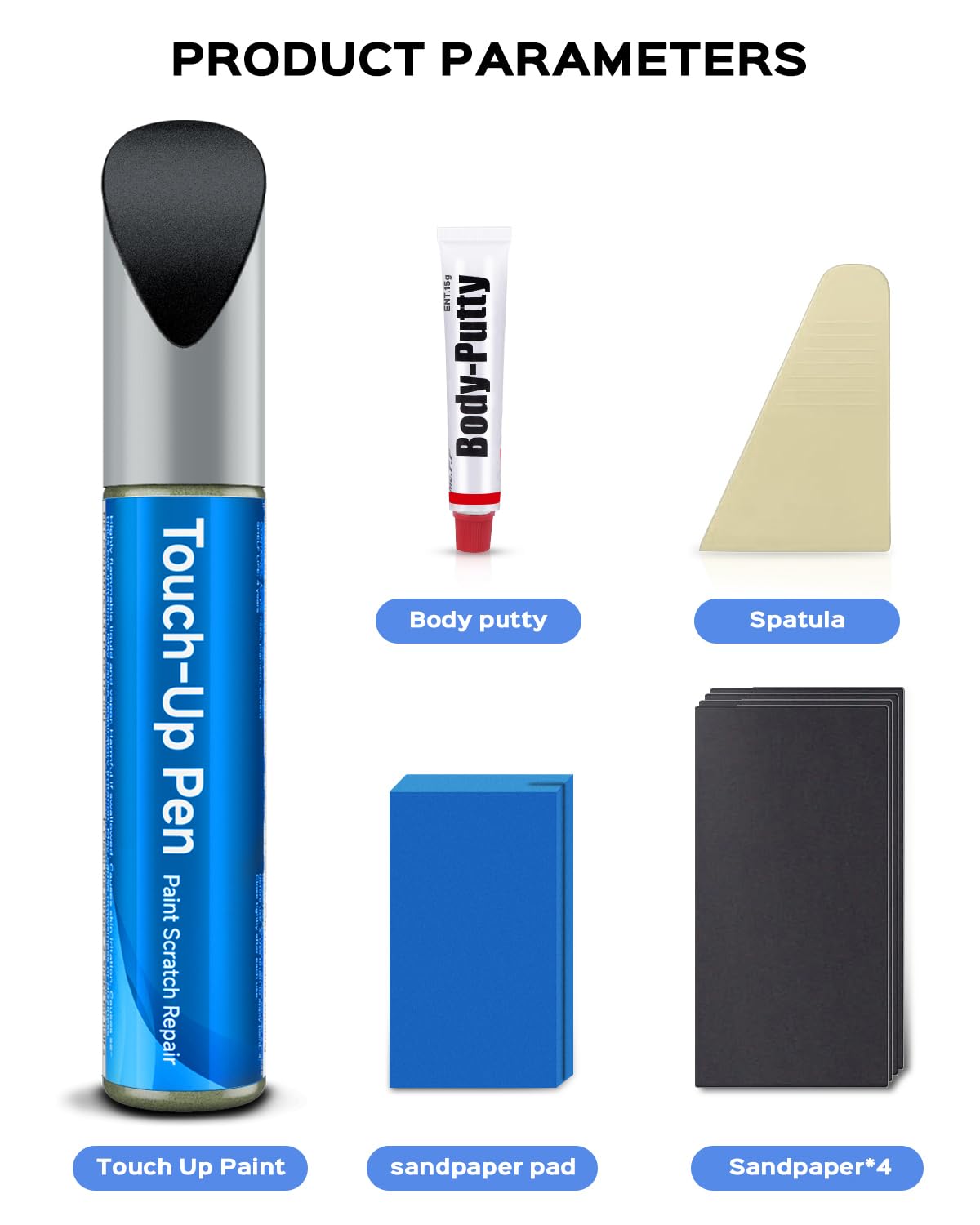 Teslaunch Carbon Black Metallic (416) For Bmw Car Touch Up Paint Kit,Exact Match Car Scratch Repair Touch Up Paint Kit(Carbon Bl