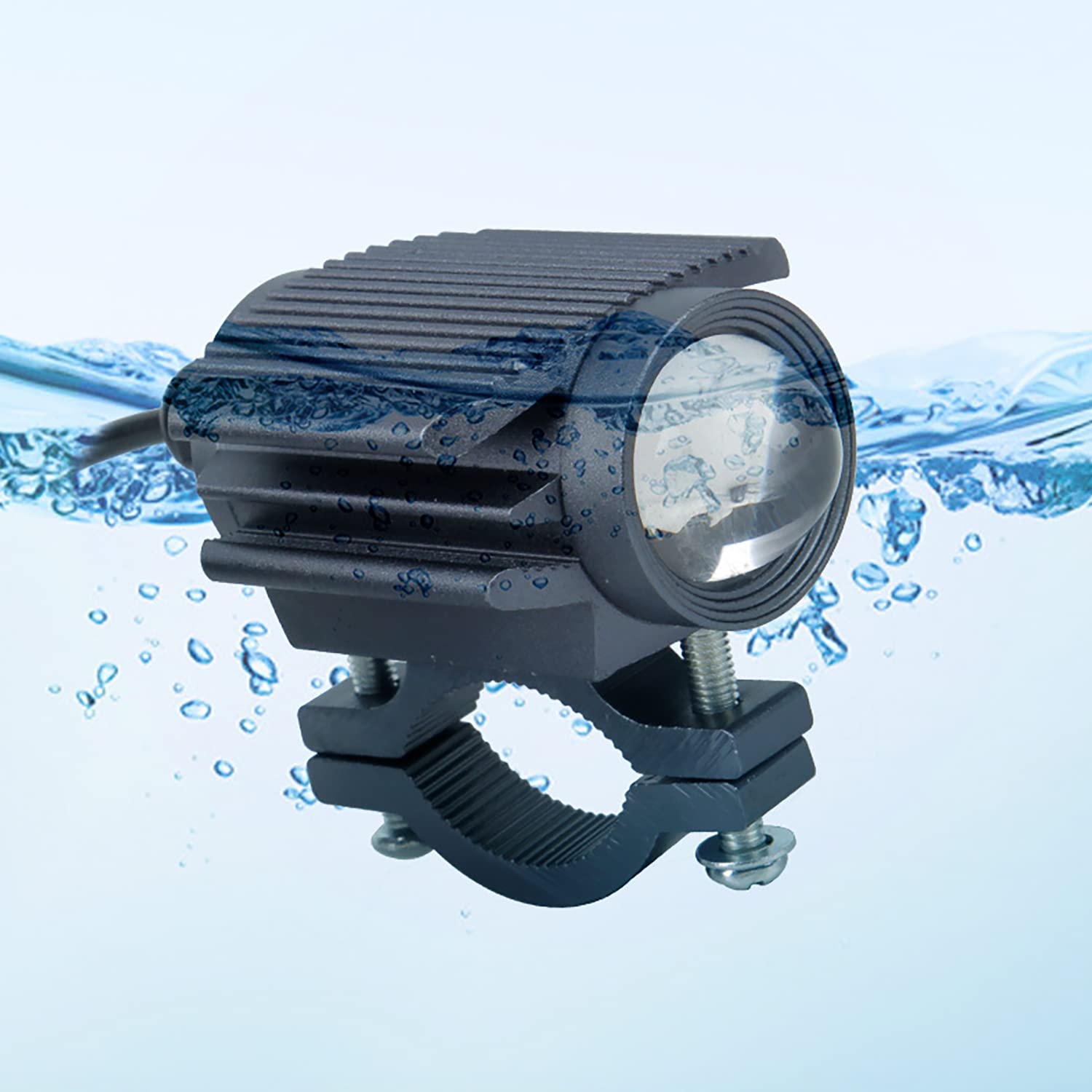 Windance 2PCS Motorcycle LED Headlight,4 Modes Hi/Lo Beam Yellow White 6500K waterproof Aux Spotlight for Tractor Truck/ATV UTV