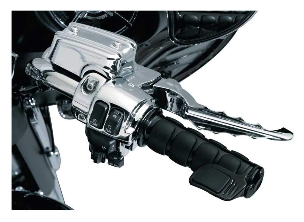 Kuryakyn 6321 Premium Iso Handlebar Grips For Electronic Throttle Control: 2008-19 Harley-Davidson Motorcycles, Gloss Black, 1 P