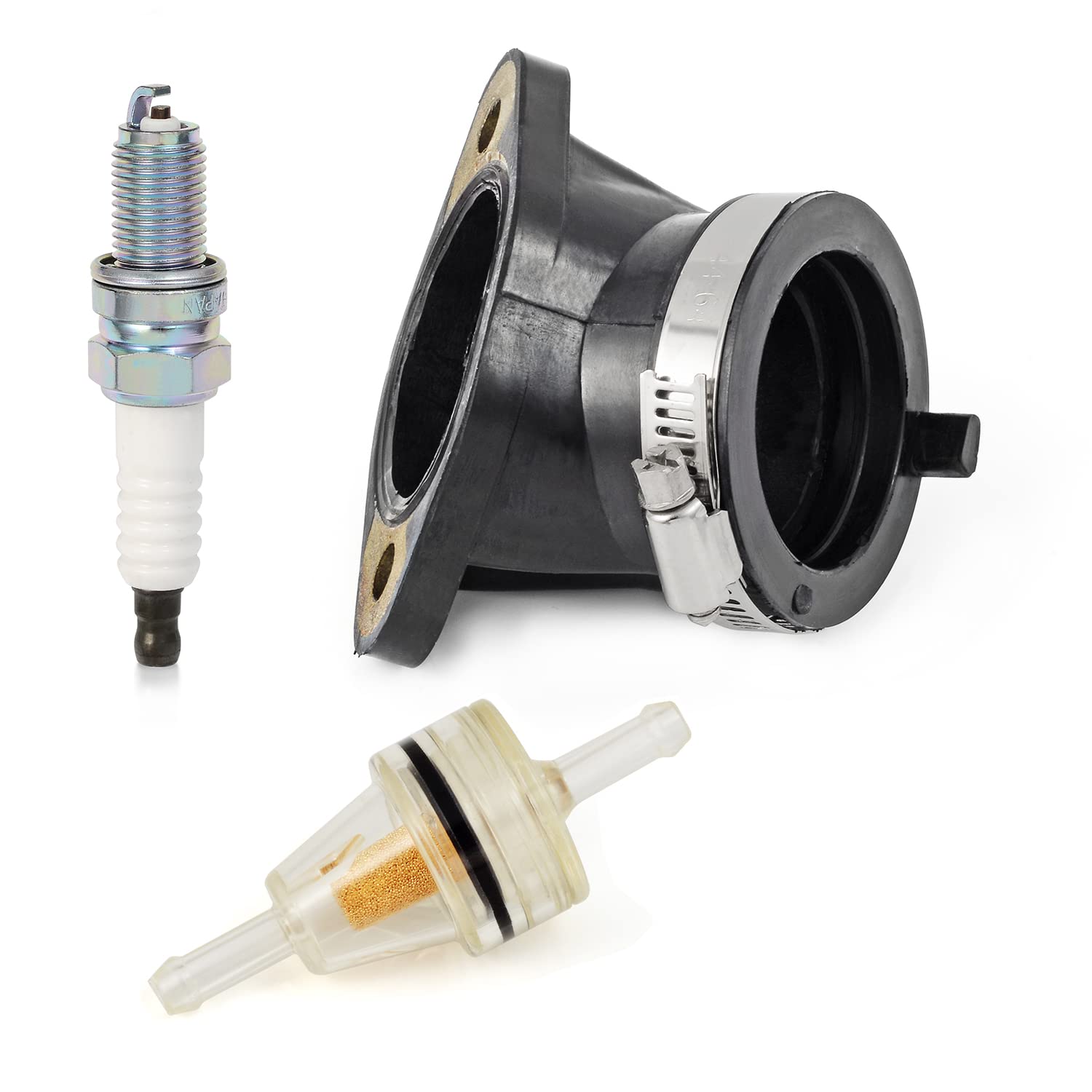 Carb Intake Manifold Boot Spark Plug For Polaris 2001-2013 Sportsman 500 Ho (No 6X6) 1997-2009 Scrambler 500 4X4 3085809