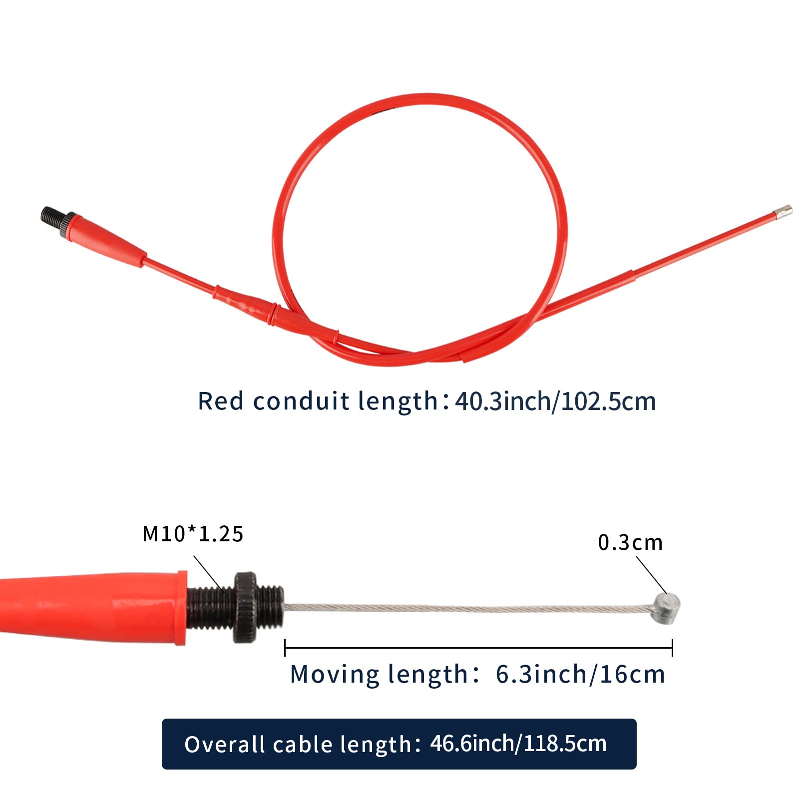 NIBBI Throttle Cable 40.3, Universal Replacement Motorcycle 102.5cm Adjustable Throttle Cable, For Dirt Bike Pit Bike YAMAHA Kaw