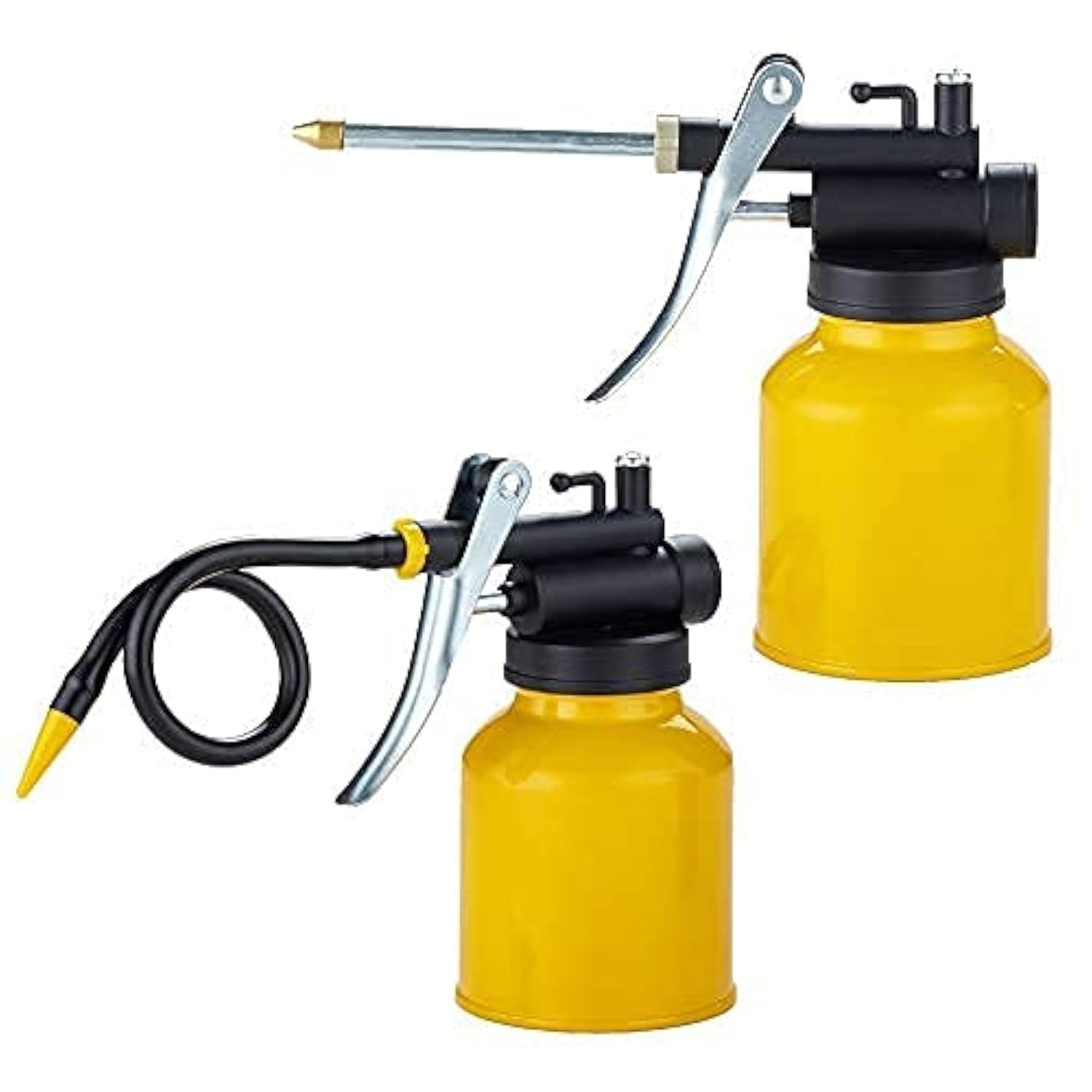 Junchi Hand Pump Oiler Can Professional Level 8 Oz. Capacity Pump Oiler With Metal & Long Flex Spout