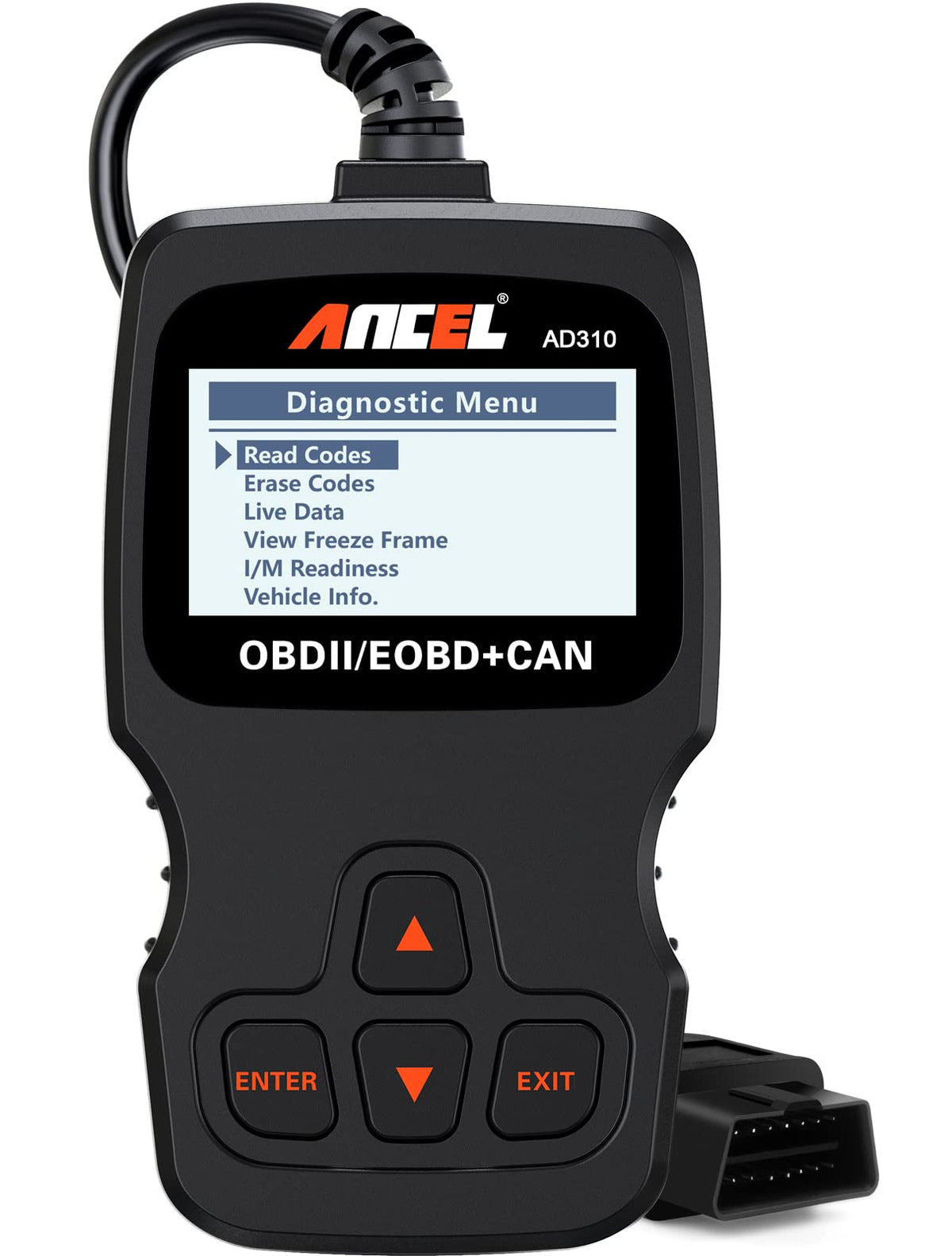 Ancel Ad310 Classic Enhanced Universal Obd Ii Scanner Car Engine Fault Code Reader Can Diagnostic Scan Tool-Black