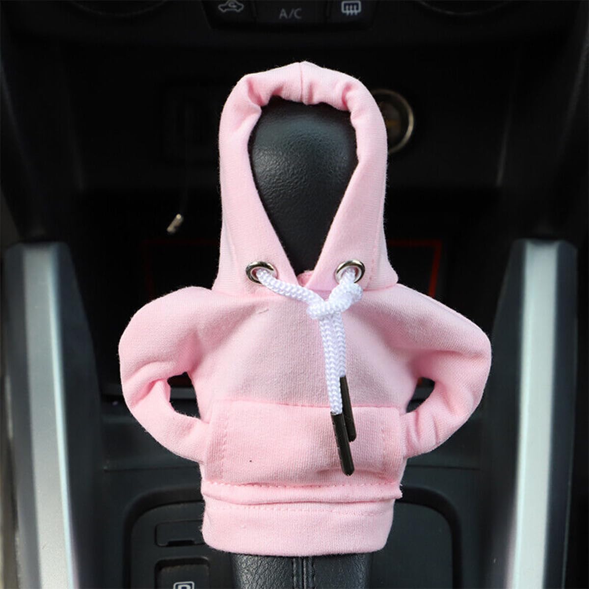 BELOMI Car Gear Shift Cover, Fashionable Hoodie Automotive Gear Shift Knob Protector, Mini Sweater Shirt Gear Shift Knob Cover,
