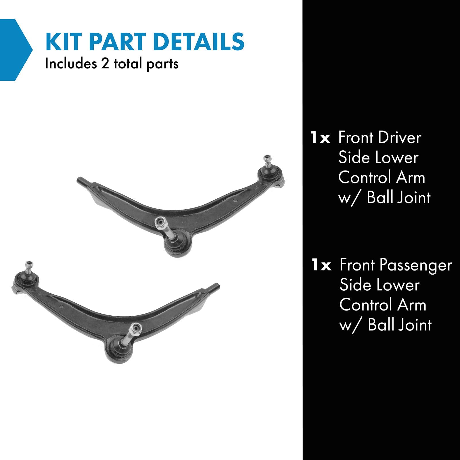 Trq Front Lower Control Arm With Ball Joint Set Compatible With 1992-1998 Bmw 318I 1992-1997 318Is 1995-1999 318Ti 1998-1999 323