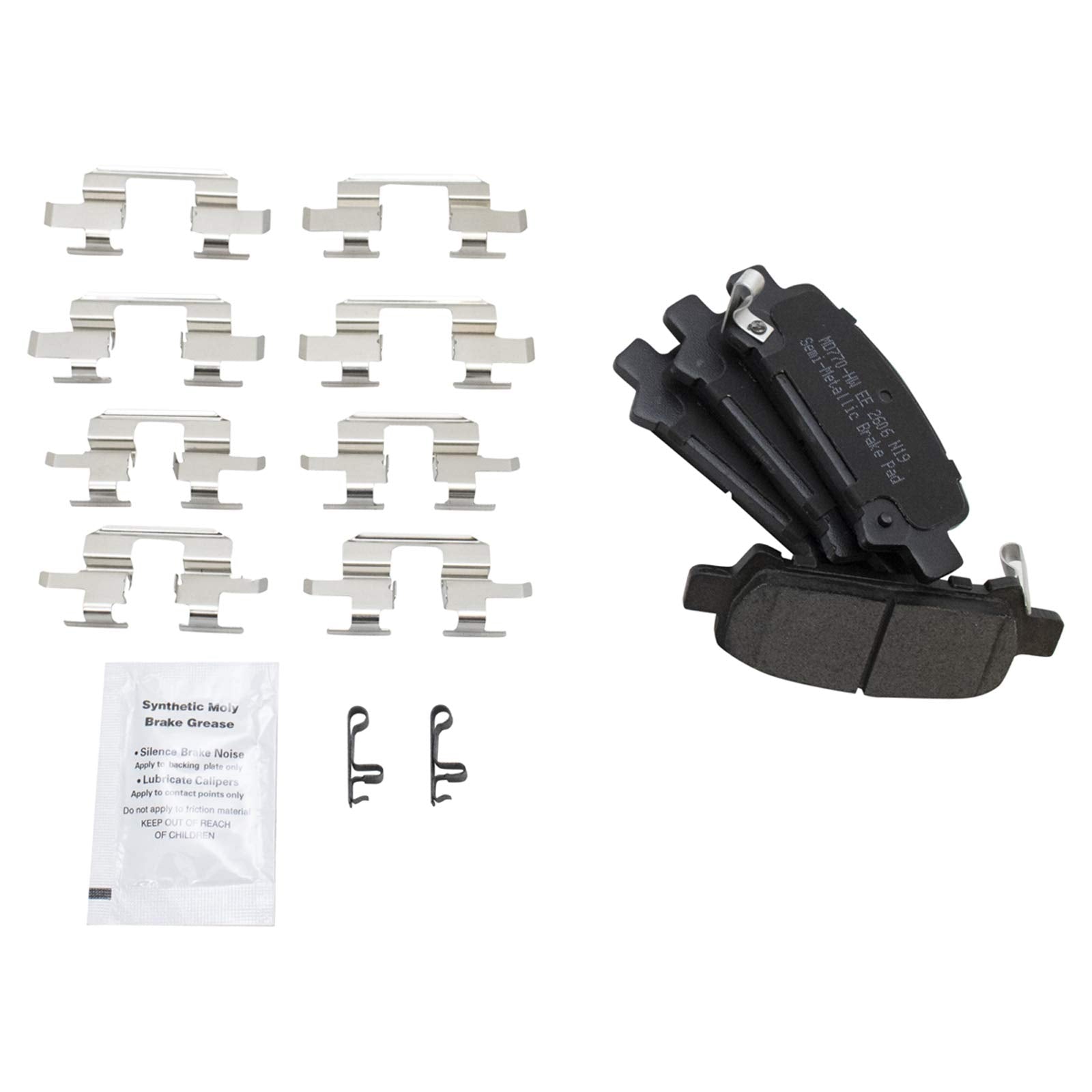 Trq Rear Brake Pad & Rotor Kit Brake Pads Brake Rotor Semi-Metallic Compatible With 1998-2003 Subaru Forester 1999-2003 Impreza