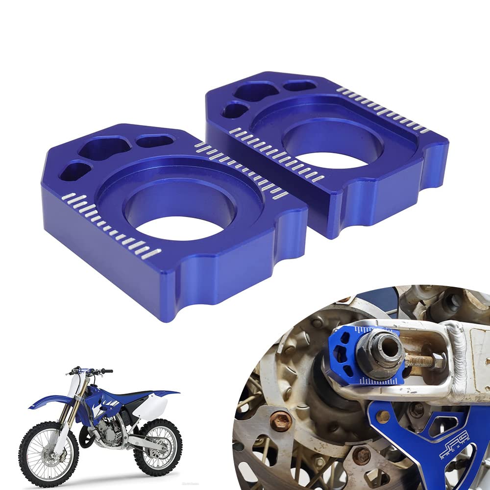 JFG RACING CNC Rear Axle Blocks Chain Adjuster for YZ125 YZ250 02-22/YZ250F 02-08/YZ450F 03-08/YZ125X 17-22/YZ250X YZ450FX 16-22