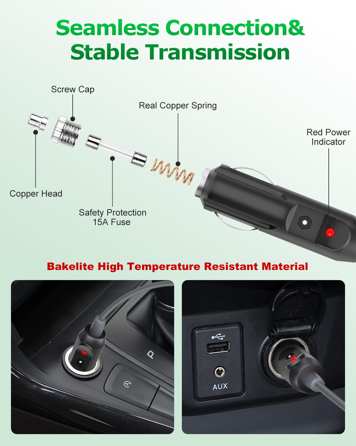 Starlink Mini DC Power Cable Cigarette Lighter 16.4FT Starlink Mini Cable 12V-24V DC Car Power Cable for Starlink Mini Accessori