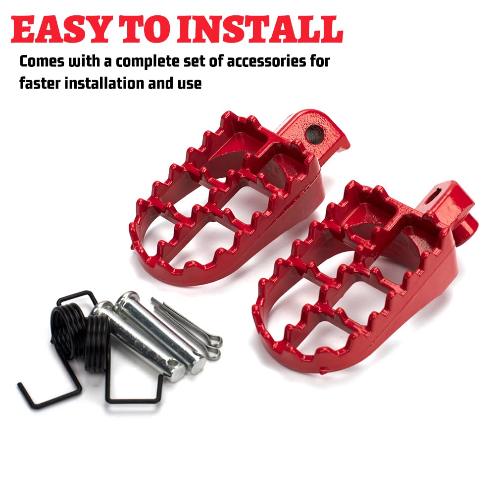 Xingwu Dirt Bike Footrest,Aluminium Footpegs Pedals,For Xr50R Pw50 Crf70 Tw200 Klx110 Crf50 50Cc 70Cc 90Cc 110Cc 125Cc Taotao Motorcycle Part