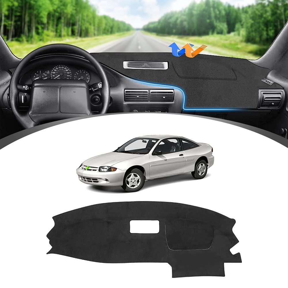 FIILINES Dash Cover for Chevy/Chevrolet Cavalier 1995-2005, Dashboard Cover Cavalier Accessories Suede Dash Cover Mat Sunshade A