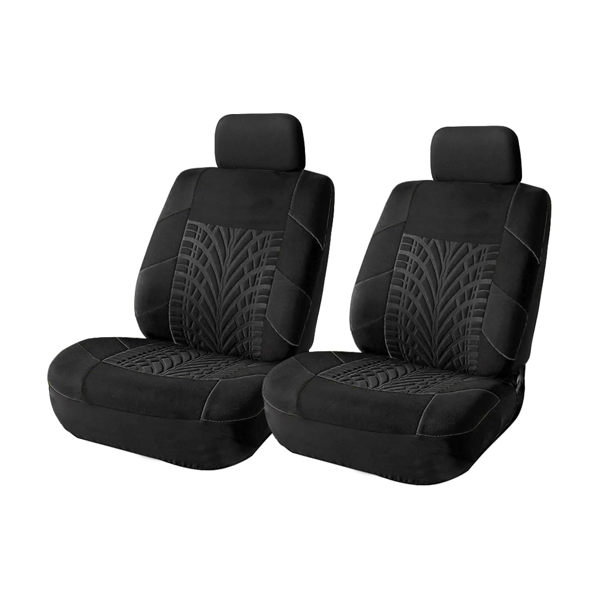 2Pcs Car Seat Covers For Front Seats, Breathable Waterproof Polyester Split Automotive Cushion Cover, Vehicle Seat Protectors Driver Interior Accessories Universal For Most Cars, Suv (Black/Front)