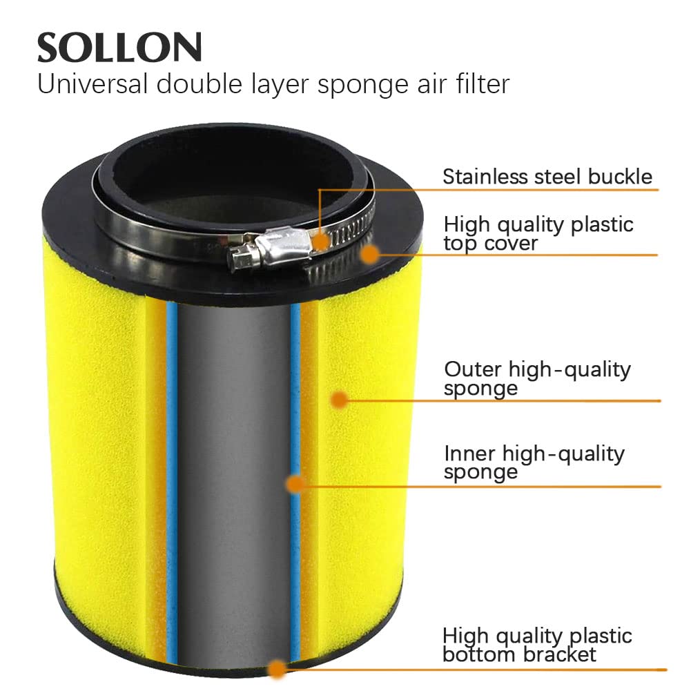 Sollon Rancher 420 17254-Hp5-600 Trx420 Air Filter For Honda Trx420Fm 4X4 Rancher 420 Trx420Fpa 4X4 At Eps Trx420Fpe Trx420Fpm 4