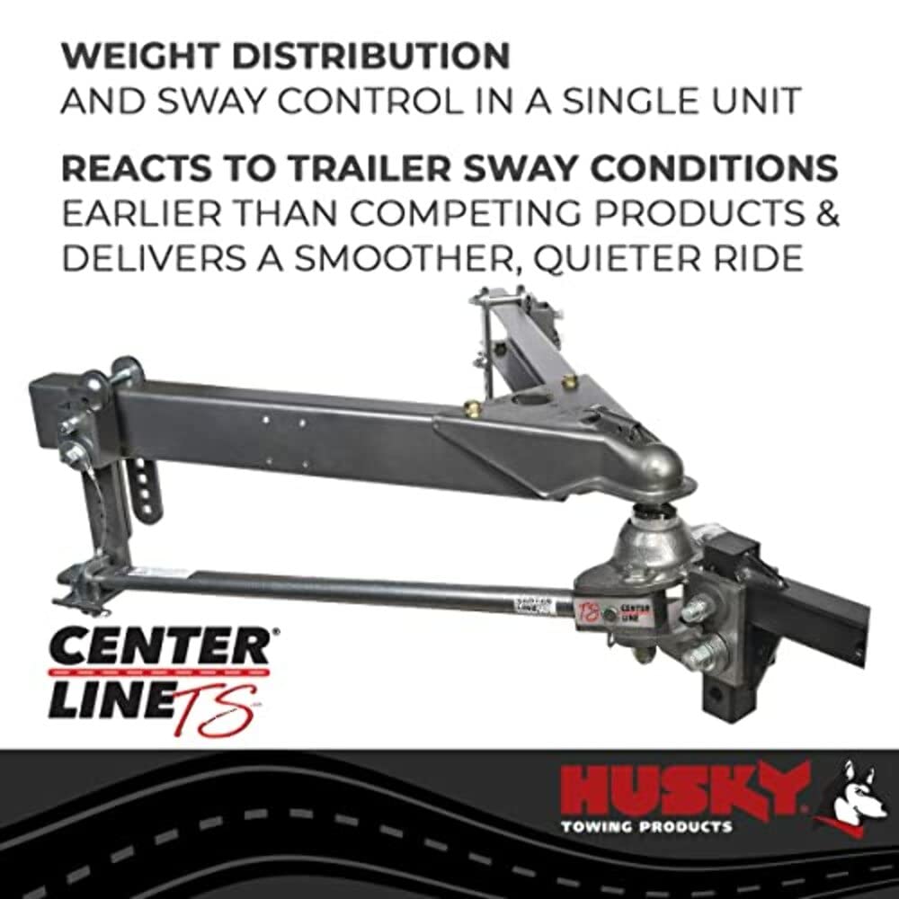 Husky 32215 Center Line TS with Spring Bars - 400 lb. to 600 lb. Tongue Weight Capacity (2 Ball)