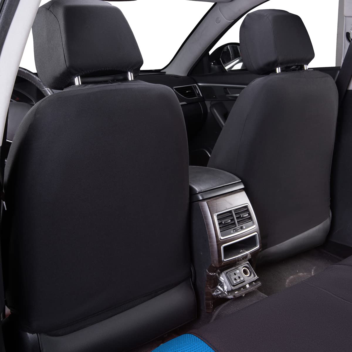 Flying Banner Butterfly Car Seat Covers Ful Set Fashion Universal Lady Woman Female Rear Bench Split Colorized (Full Set, Blue)