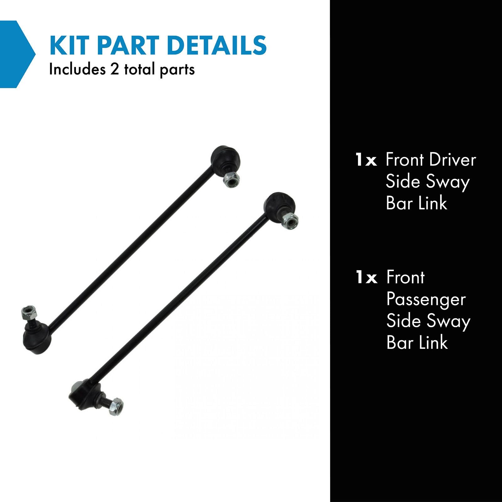 Trq Front Sway Bar Stabilizer Link Set Compatible With 2001-2005 Bmw 325Xi 330Xi
