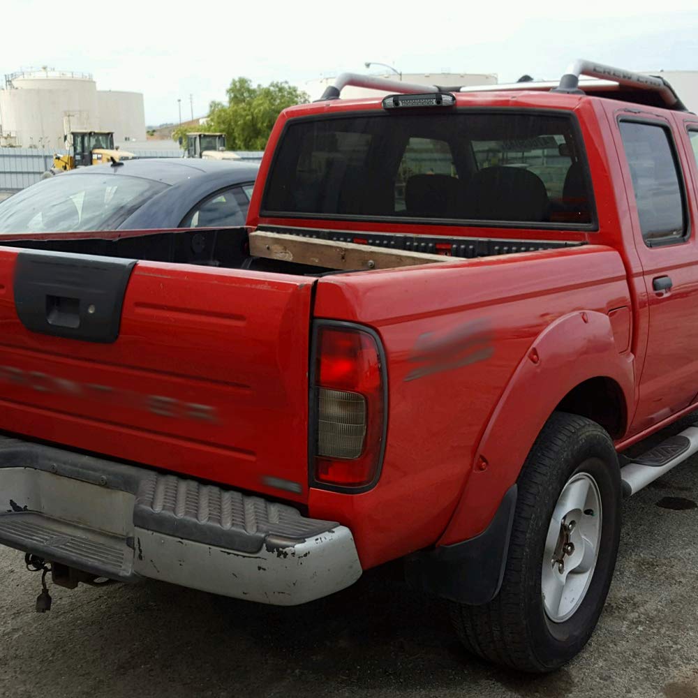 Cheda Third 3D Brake Lights, Compatible With 2001-2004 Nissan Frontier Pickup, Smoky Lens Clear Housing Led Bar Tail Cargo Lamp