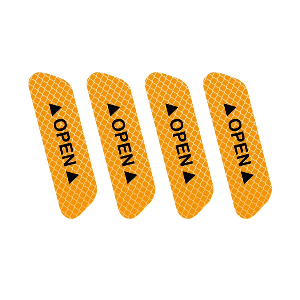 4Pcs Reflective Open Warning Stickers For Car Door, Night Visibility Auto Safety Prompt Decals, 3.6 Inch Anti-Collision Protective Strip Tape, Car Accessories Universal For Truck, Suv, Van (Yellow)