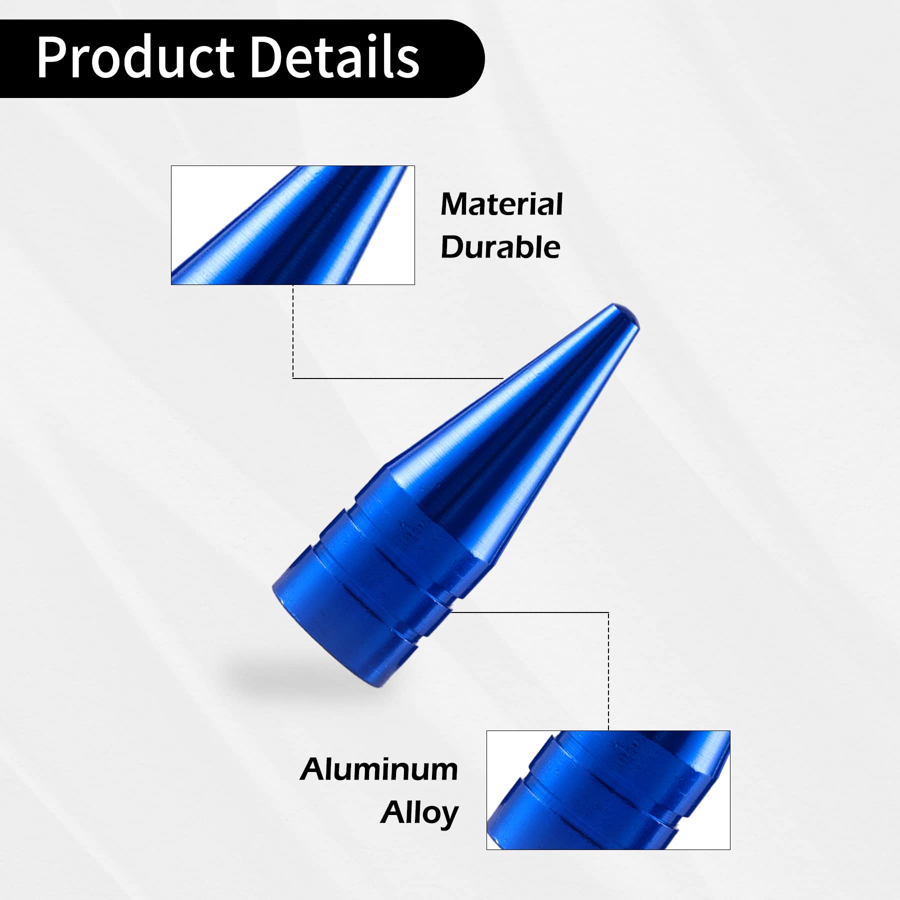 Tire Caps, Car Tire Valve Stem Caps, 31mm Spiked Aluminum Stem Valve Caps, Air Caps Cover, Universal Car Tire Caps for SUVs, Tru