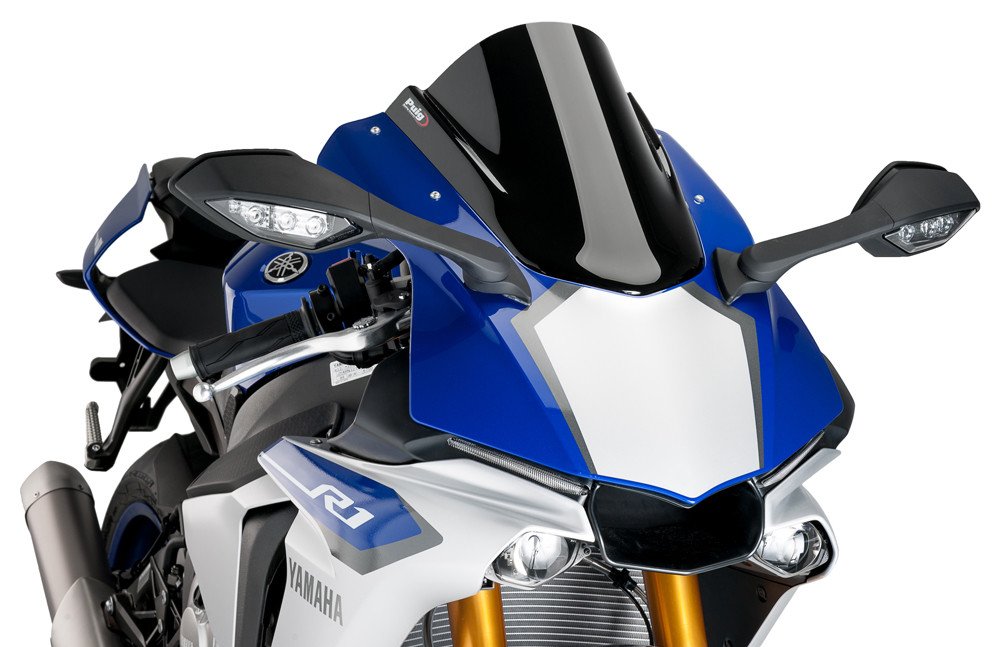 Puig Racing Windscreen 2015 2016 Yamaha YZF- R1 / Black - 7648N