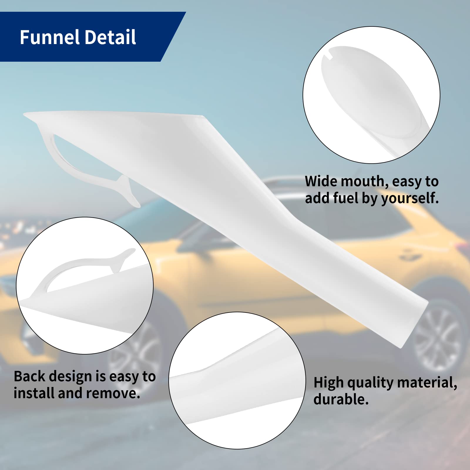 Fuel Filler Funnel For Ford Focus F150 Mercury Lincoln, Replacement Part# 8U5Z-17B068-B 8U5A-17B068-Ad Ford Fuel Tank Filler Tub