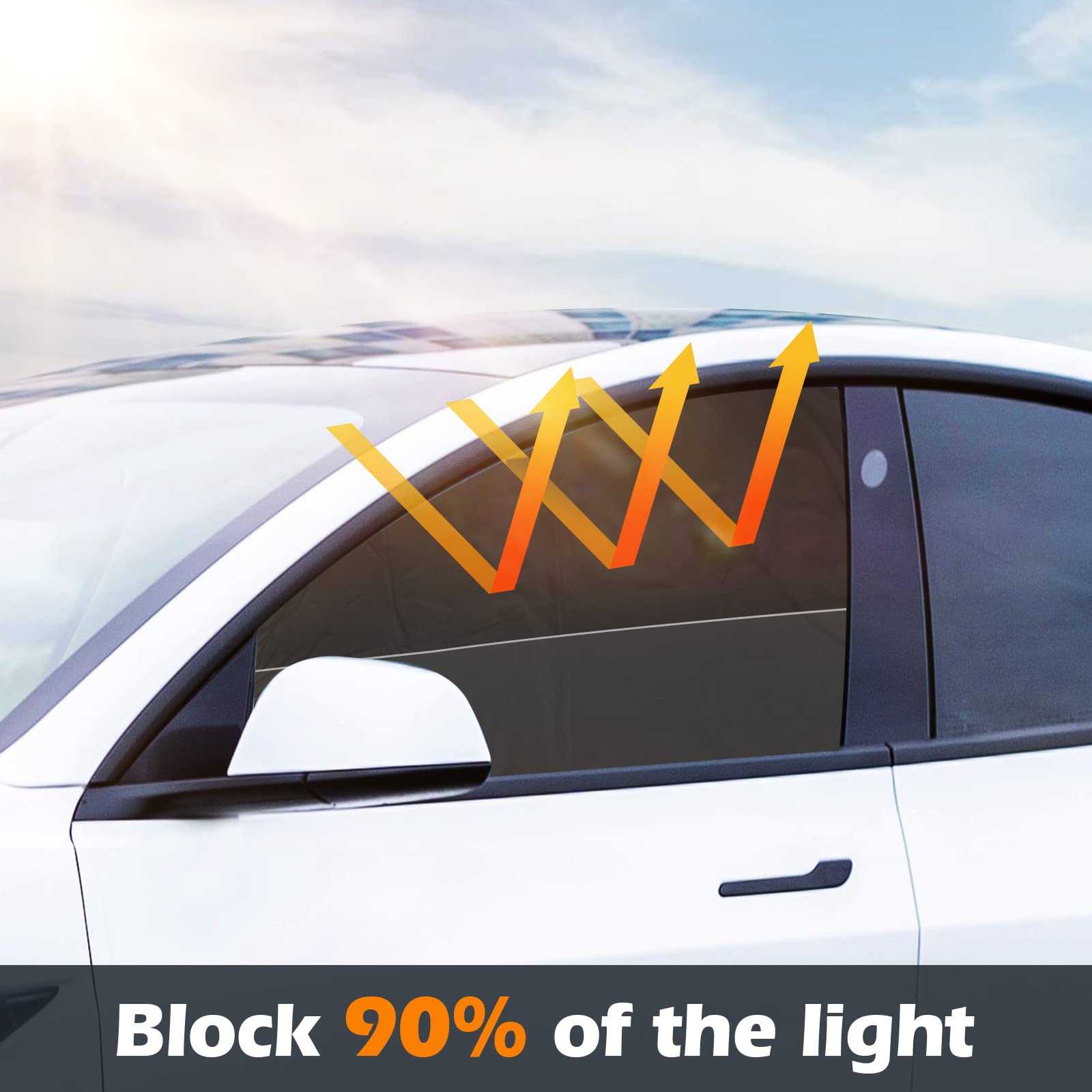 Xcbyt Car Window Shades - 4 Pack Car Priavcy Curtains Side Window Sun Shades For Car Baby 100% Light Block Sun Shade For Car Window For Car Camping, Napping, Sleeping, Breastfeeding, Cloth Changing