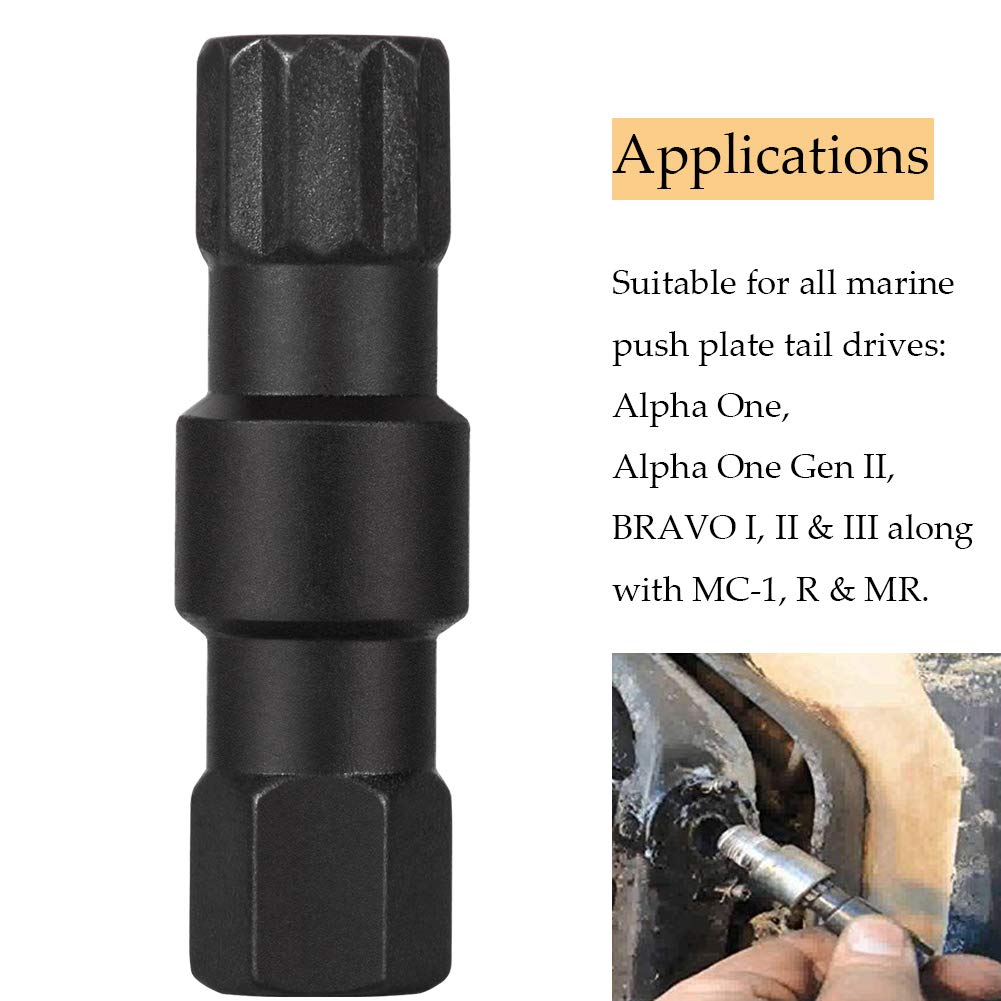 For Mercruiser Hinge Pin Tool 18-9861 Fit For Mercruiser Mercury Alpha 1 & Gen Ii Bravo I Ii & Iii Hinge Pin Removal Tool Replaces For 91-78310 & 18-9861