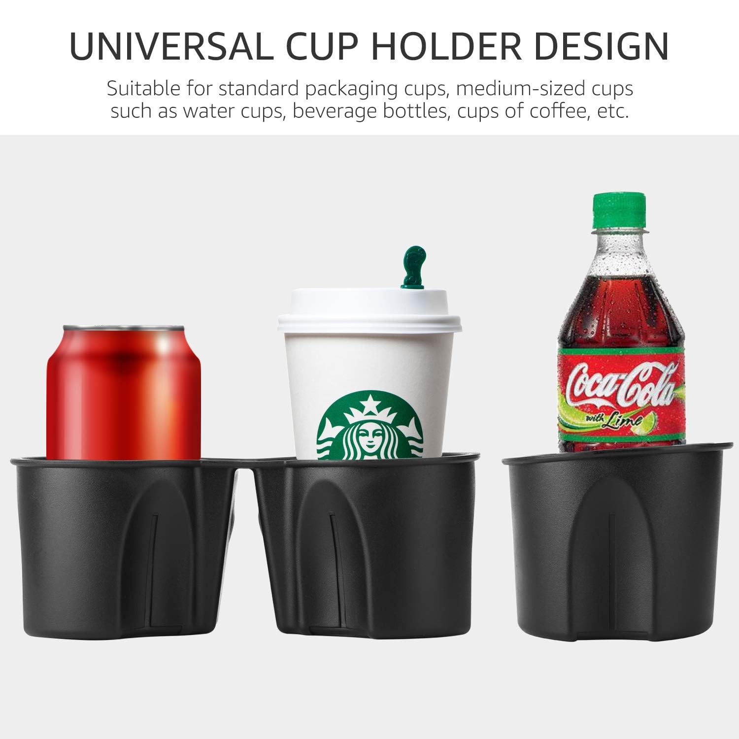 Motrobe Tesla Model Y Tesla Model 3 Center Console Cup Holder Inserts [Seamless Fit For Console] 2017-2020 Model 3 Model Y Not F