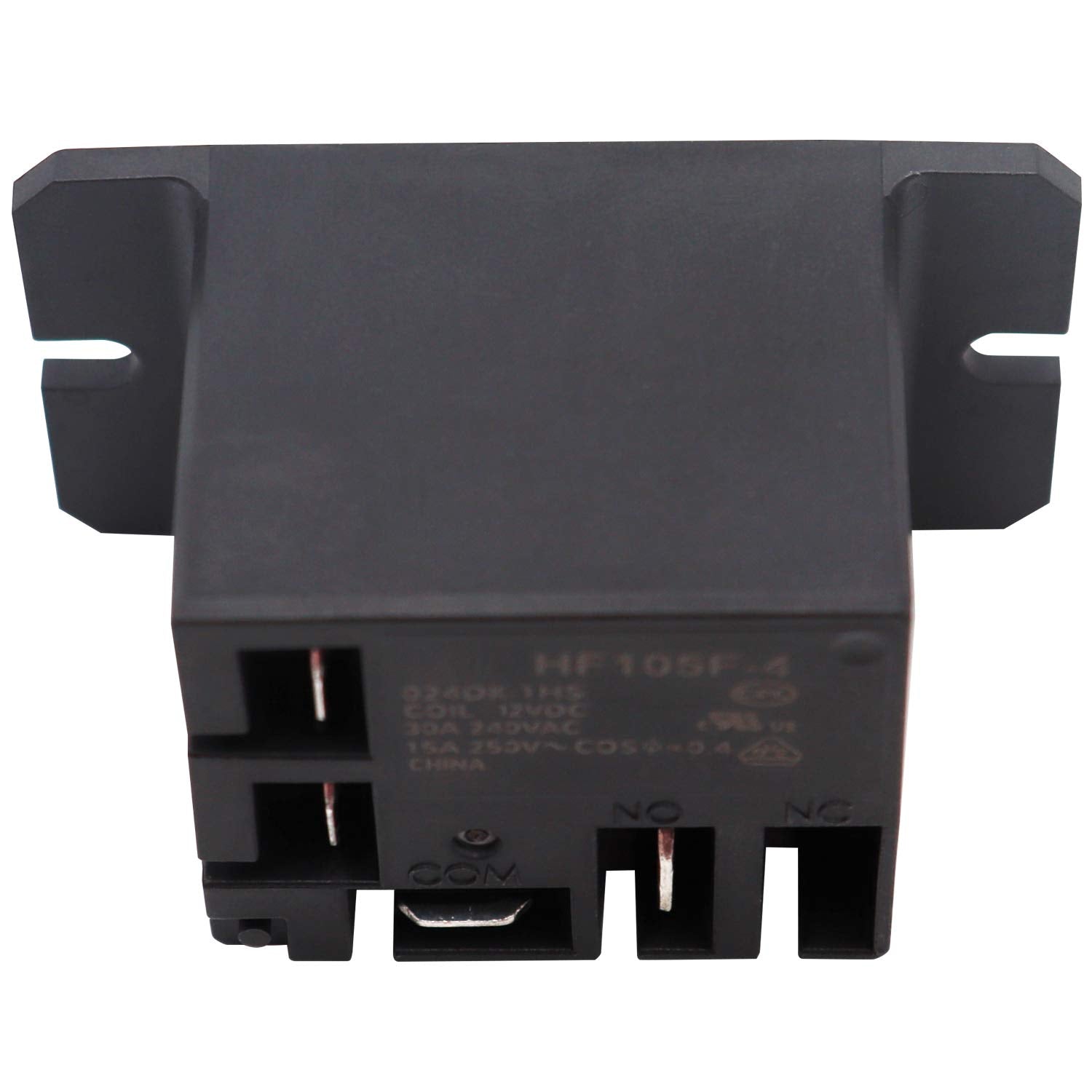 Tnisesm 2PCS Power Relay SPST(1 NO) DC12V Coil, 30A SPST 120 VAC with Flange Mounting and 8 Quick Connect Terminals Wires Mini R