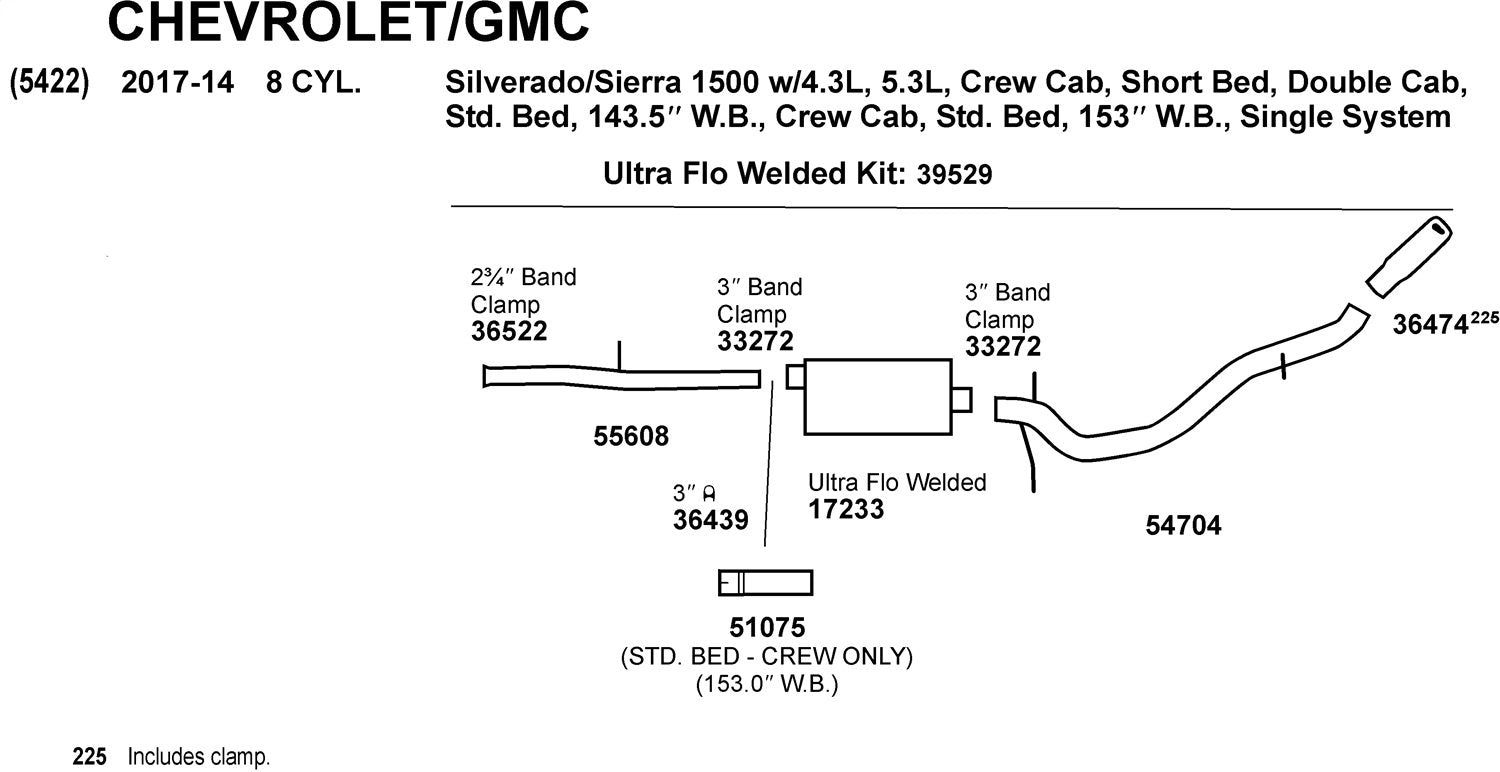 Dynomax 54704 Exhaust Tail Pipe For Chevrolet Silverado 1500