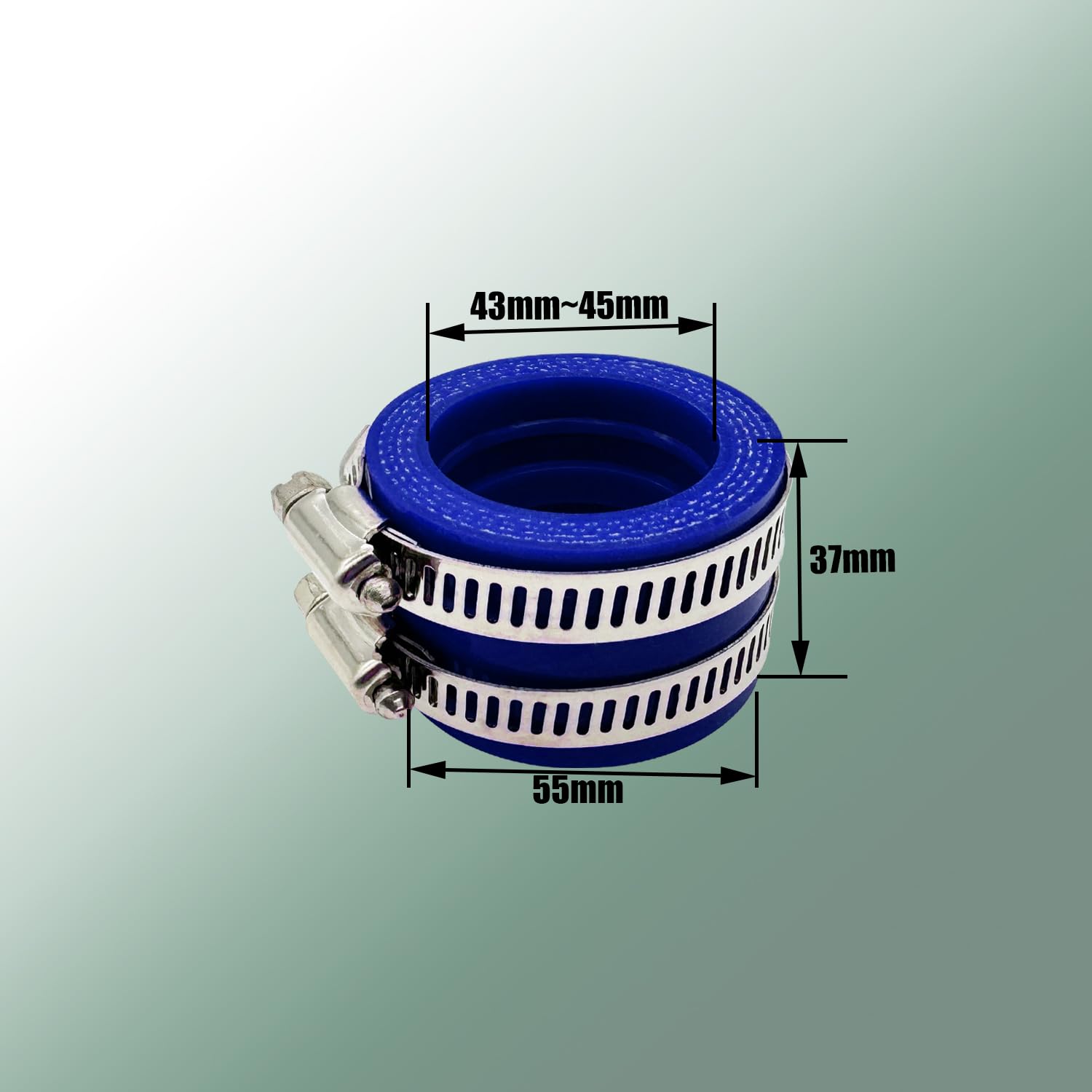 Rxmgf 35 40 45mm Motorcycle Carburetor Rubber Adapter Intake Manifold Carburetor Boot Joints for Motorcycle Carburetor (45mm)