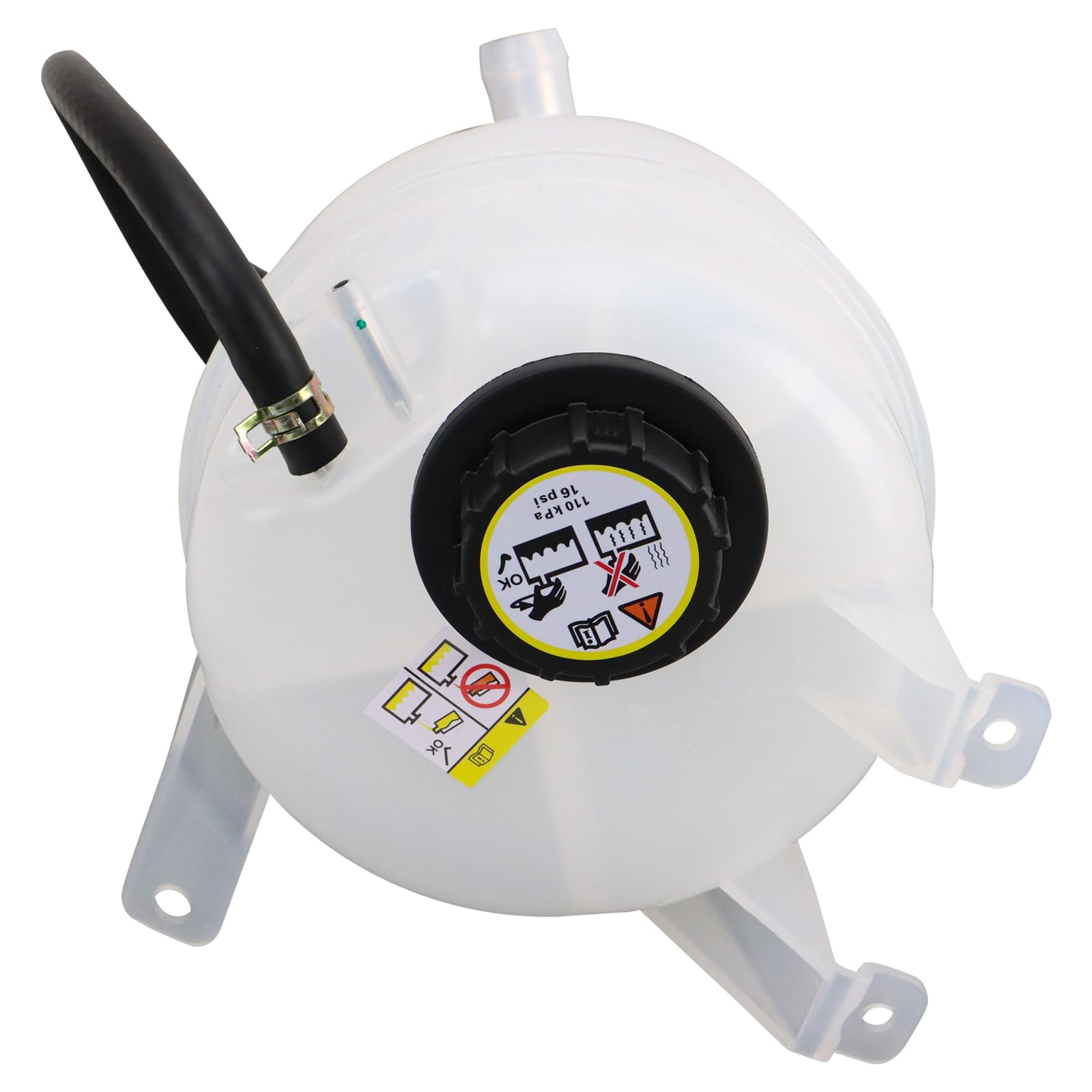 Trq Front Radiator Coolant Reservoir Expansion Tank Overflow Bottle Compatible With 2004-2005 Ford E-350 Club Wagon 2004-2010 E-